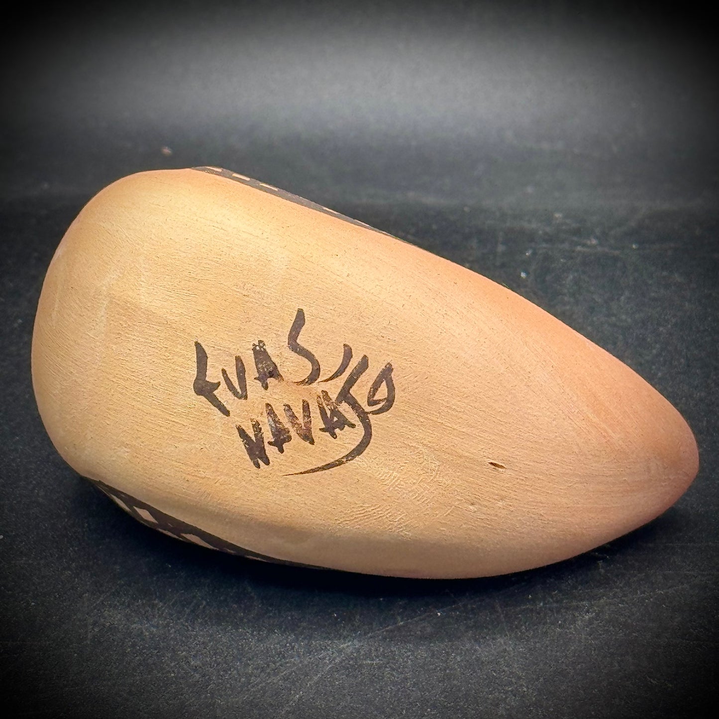 Artist Signed Small Navajo Clay Bird Vessel