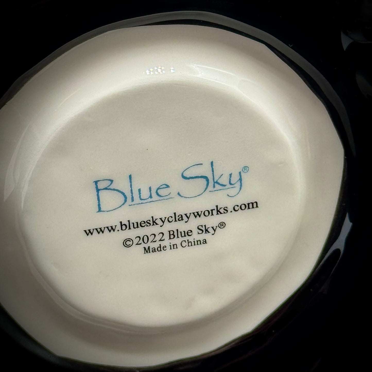 Blue Sky Pot of Gold Ceramic Candle Holder