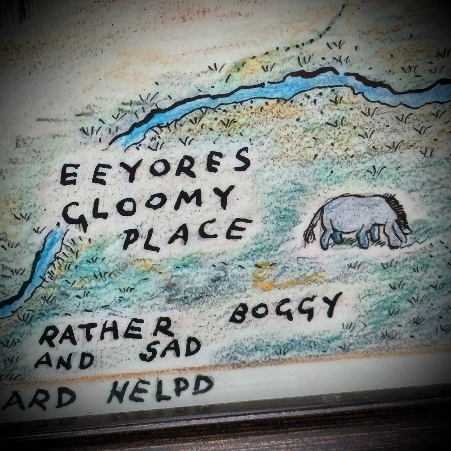 Framed 1959 Lithograph of The 100 Acre Wood