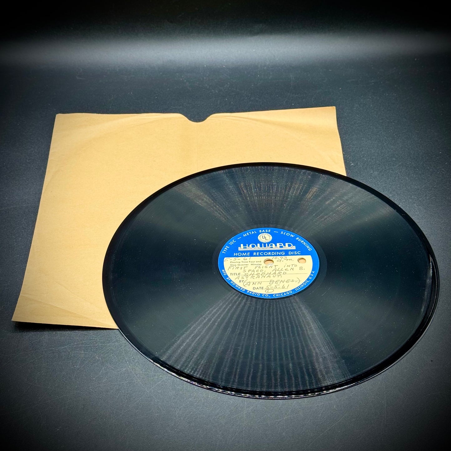 Original 1961 Record Recording - Alan Shepard Launch & JFK Interview