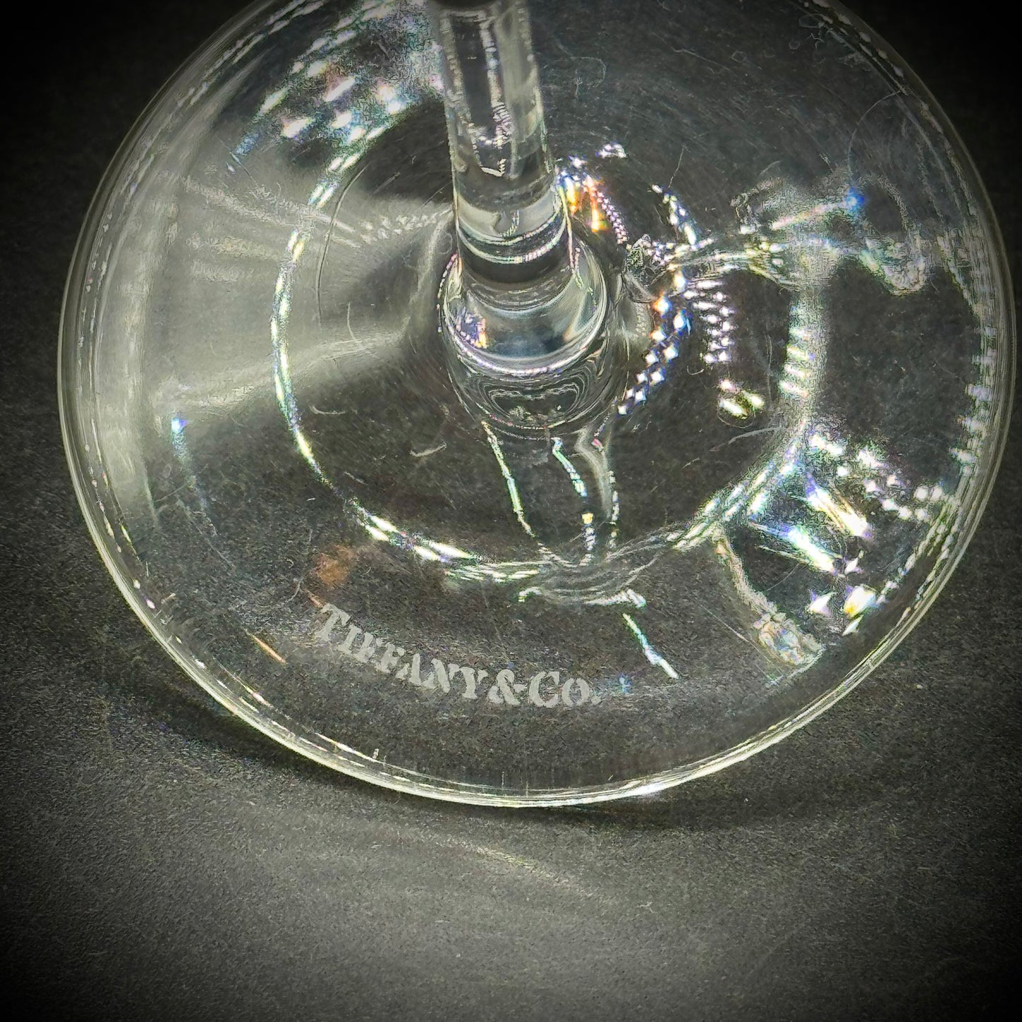 Pair of Tiffany & Company Crystal Champagne Flutes
