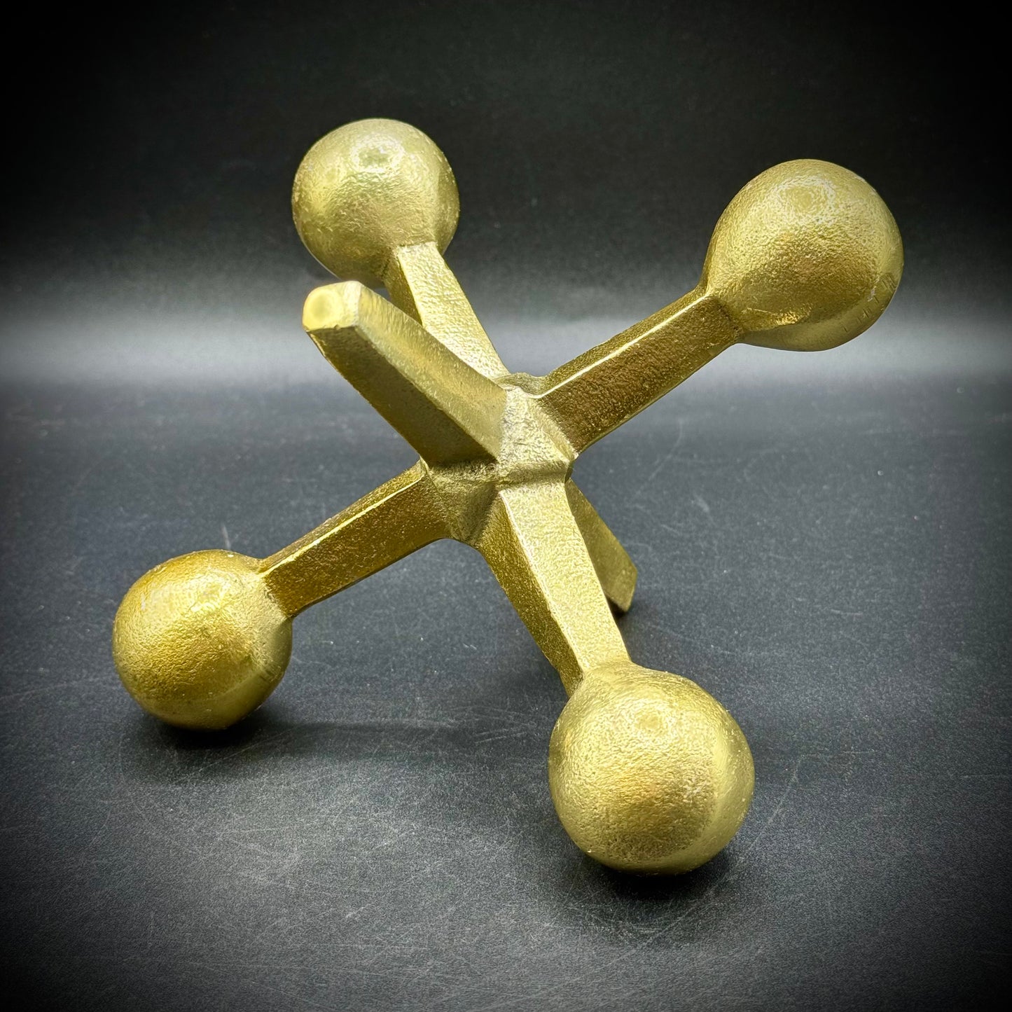 Large Decorative Solid Brass Jack Paperweight