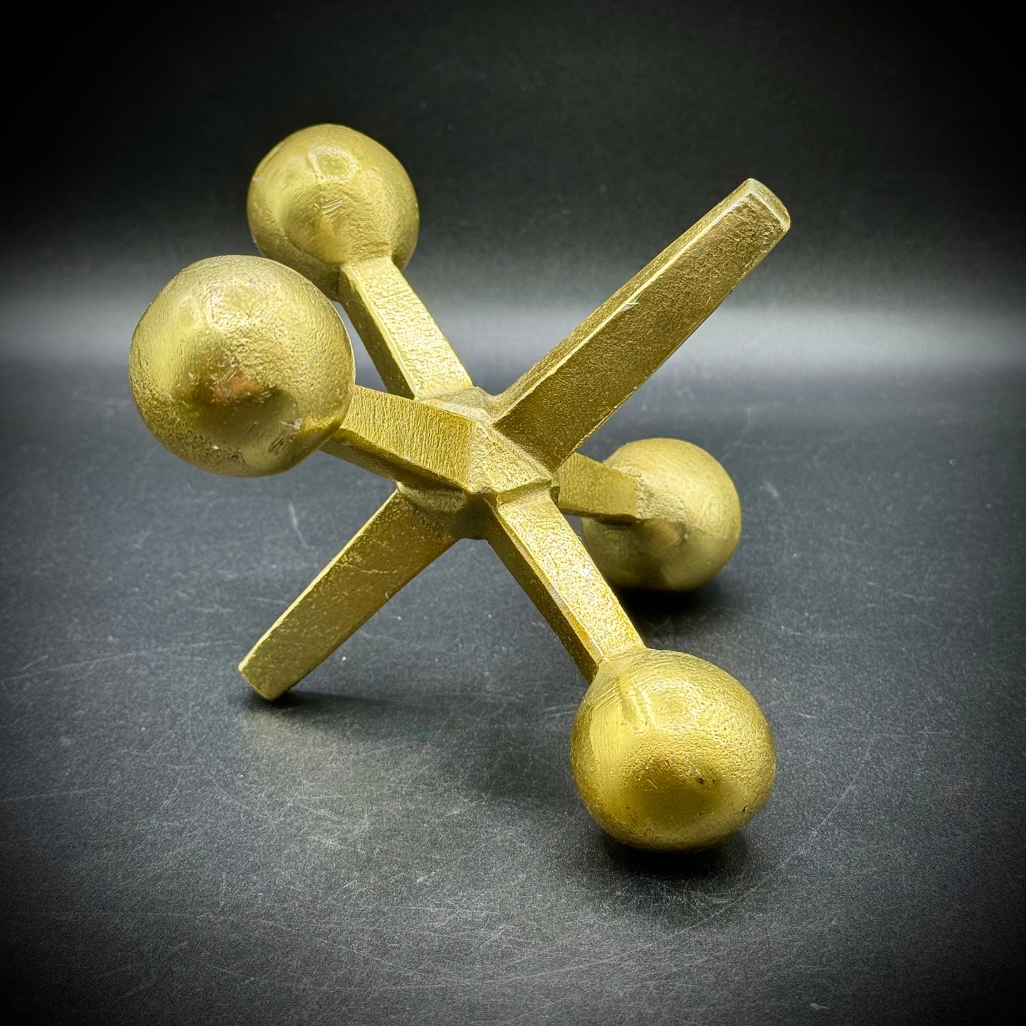 Large Decorative Solid Brass Jack Paperweight