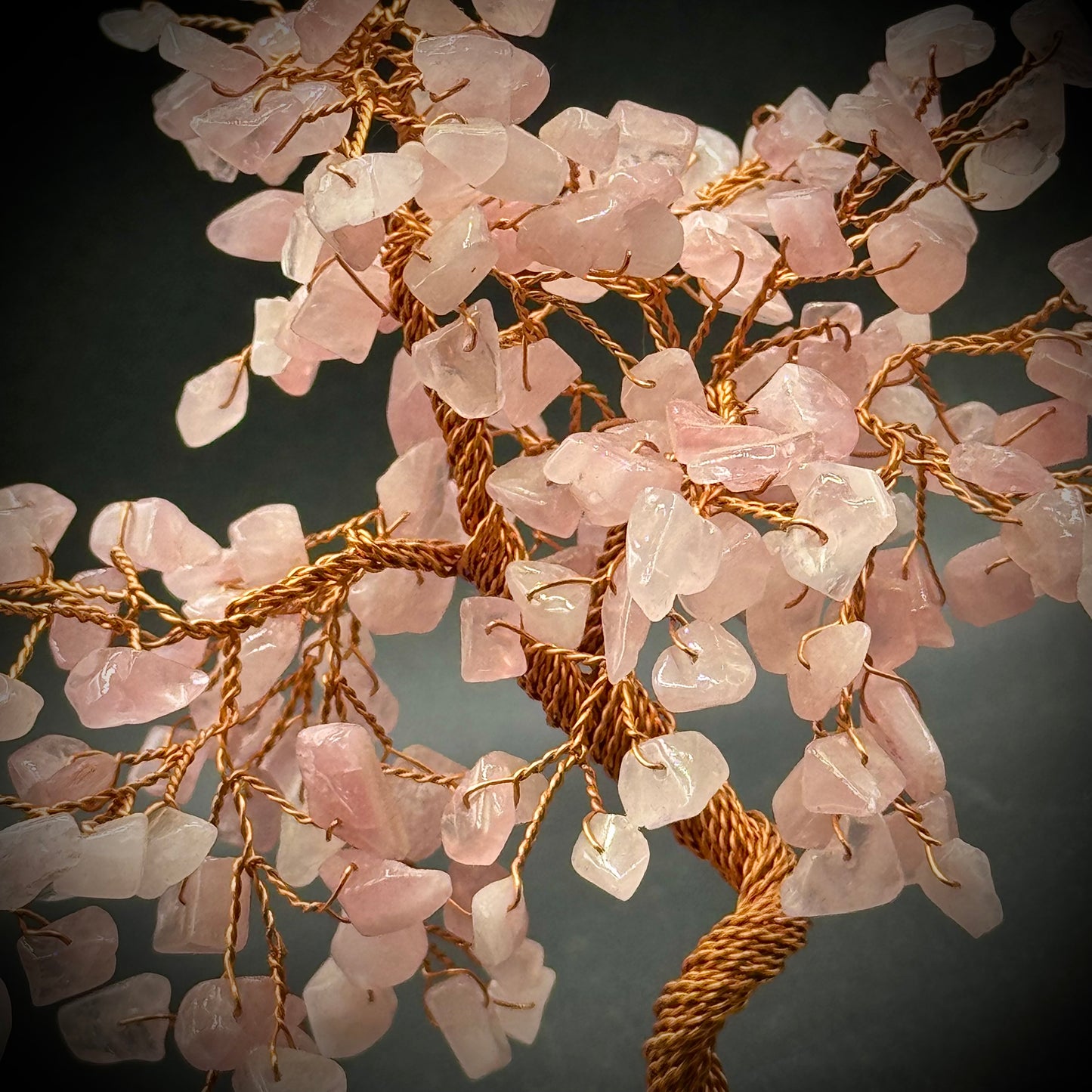 Rose Quartz Tree with Agate Stone Base