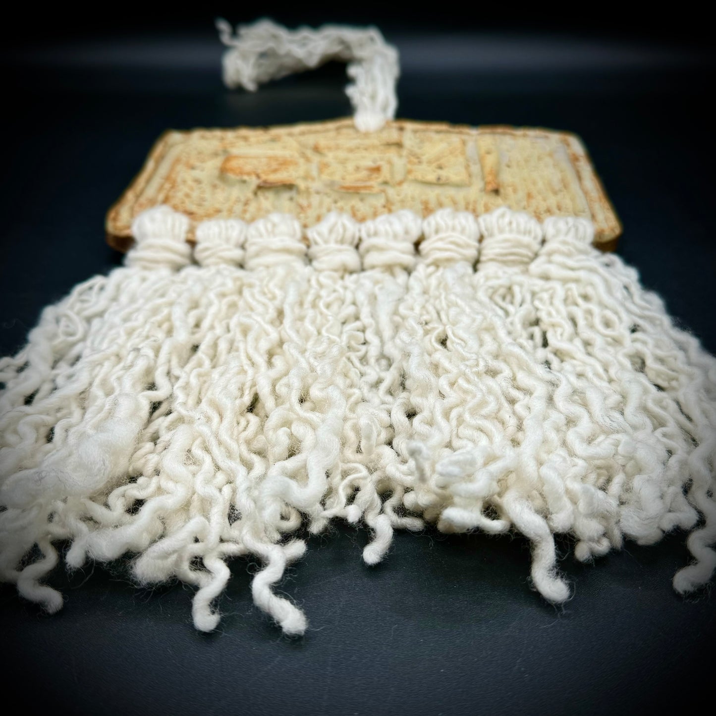 Vintage Original Pottery & Macramé Hanging Art