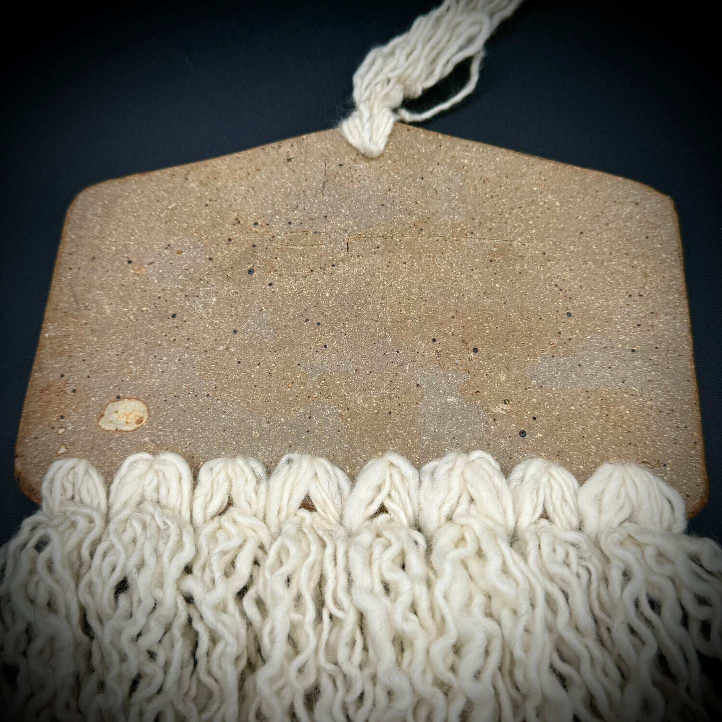 Vintage Original Pottery & Macramé Hanging Art