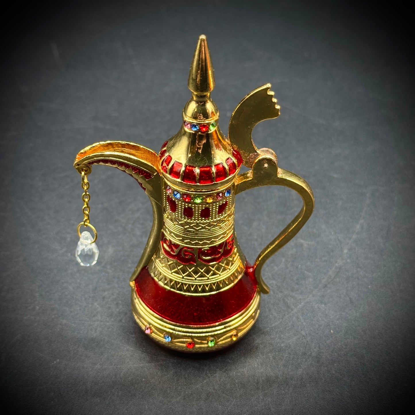 New in Box Arabian Coffee Pot Bejeweled Pill/Trinket Box