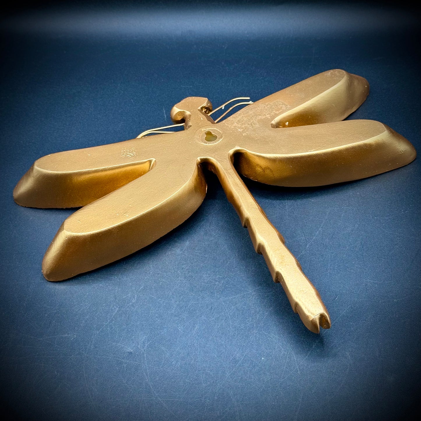 Gold Tone & Mirror Dragonfly Hanging Wall Art