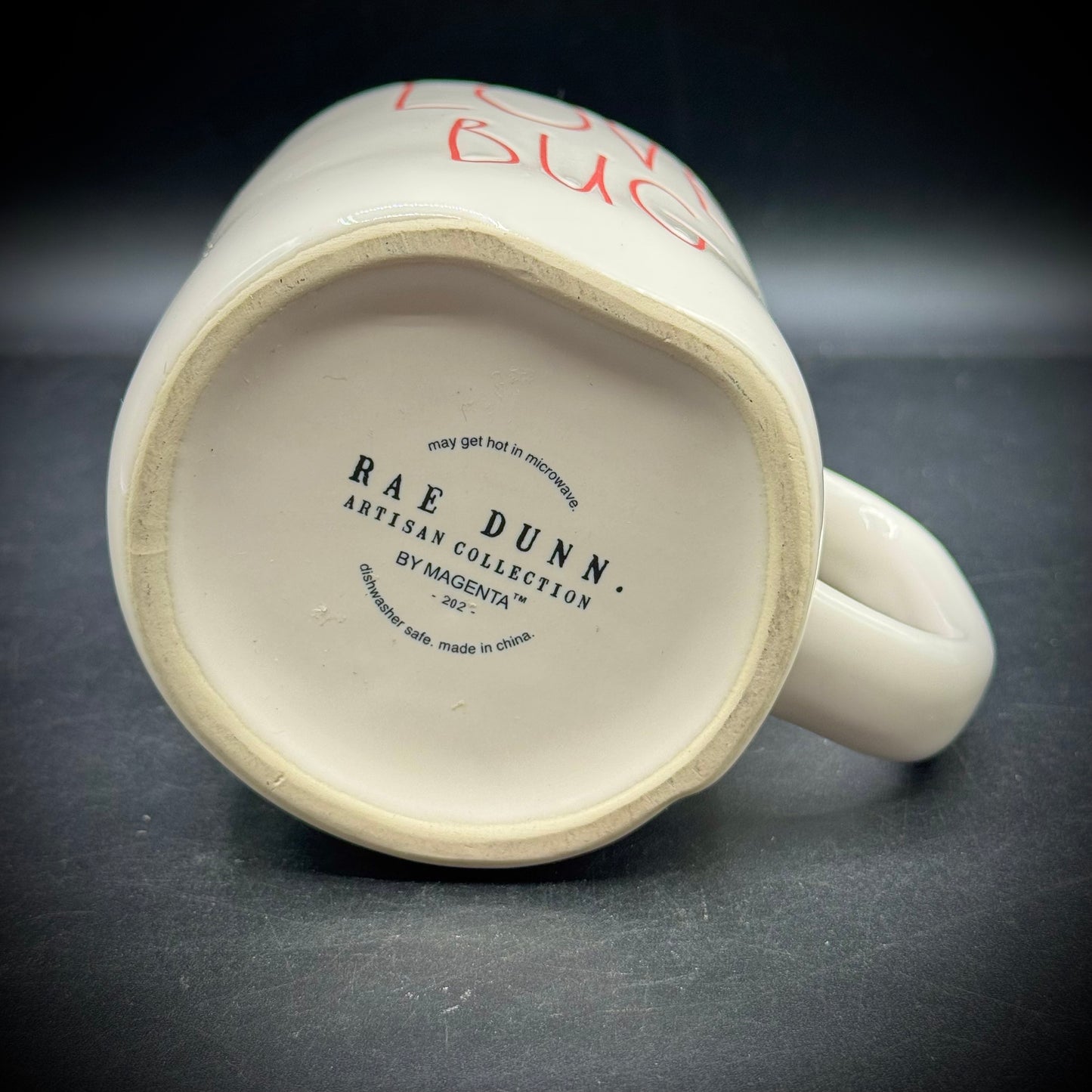 Rae Dunn Magenta "Love Bug" Mug with Red Interior