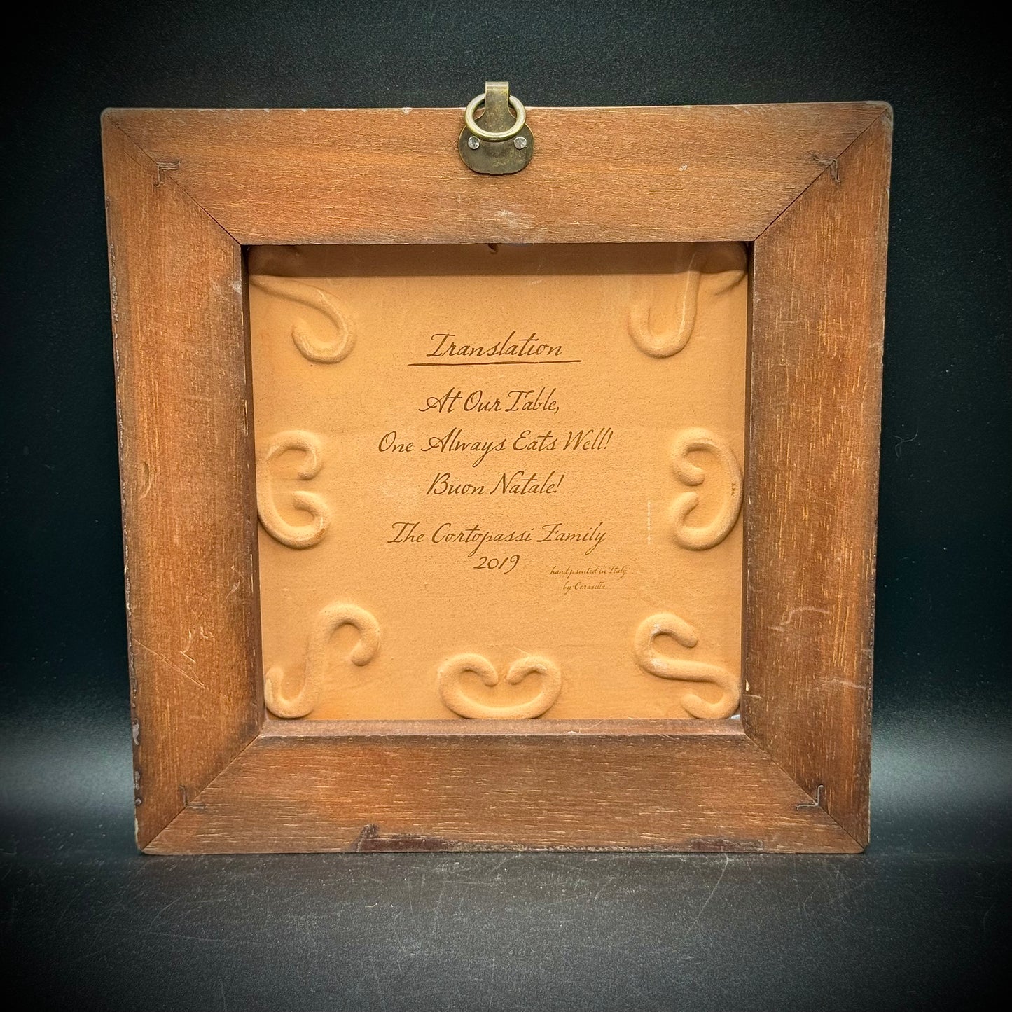 Cortopassi Family Italian Kitchen Tile in Wood Frame