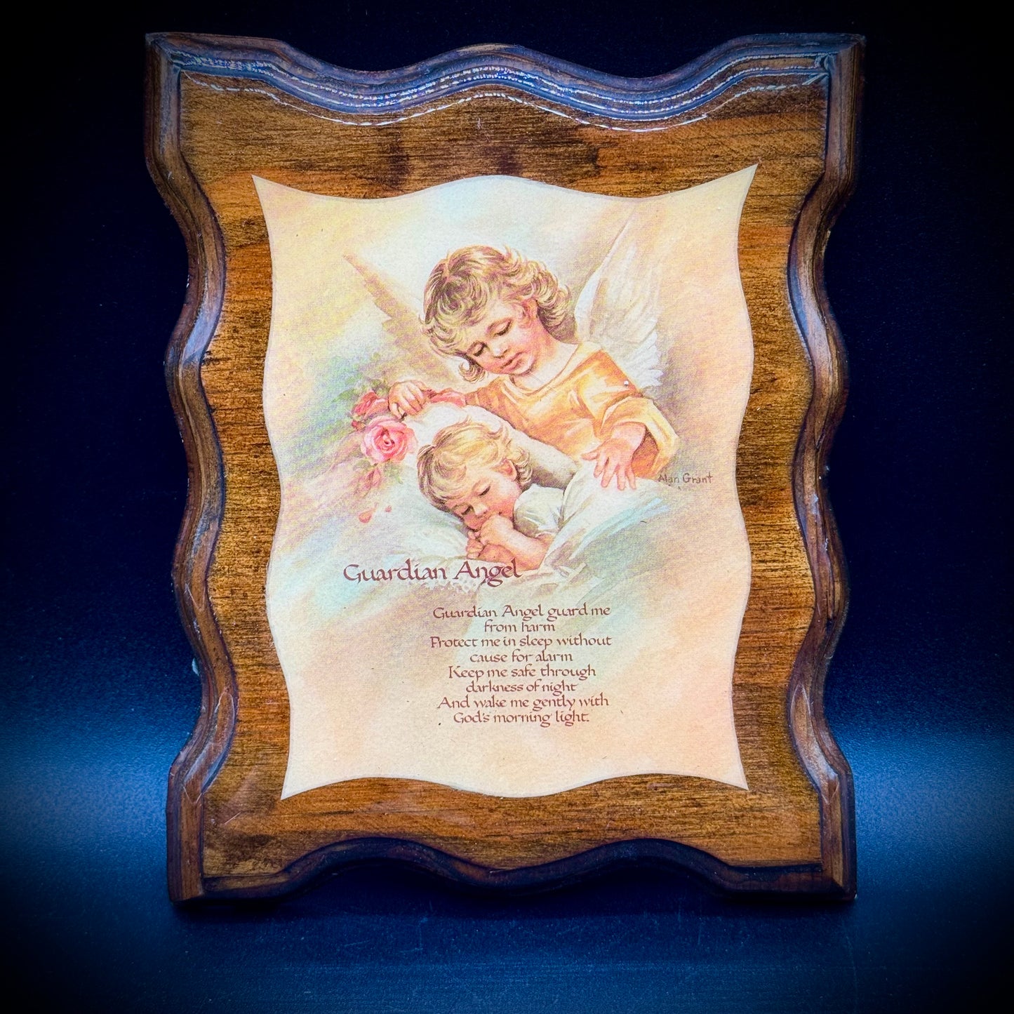 Vintage "Guardian Angel" Plaque Made in USA