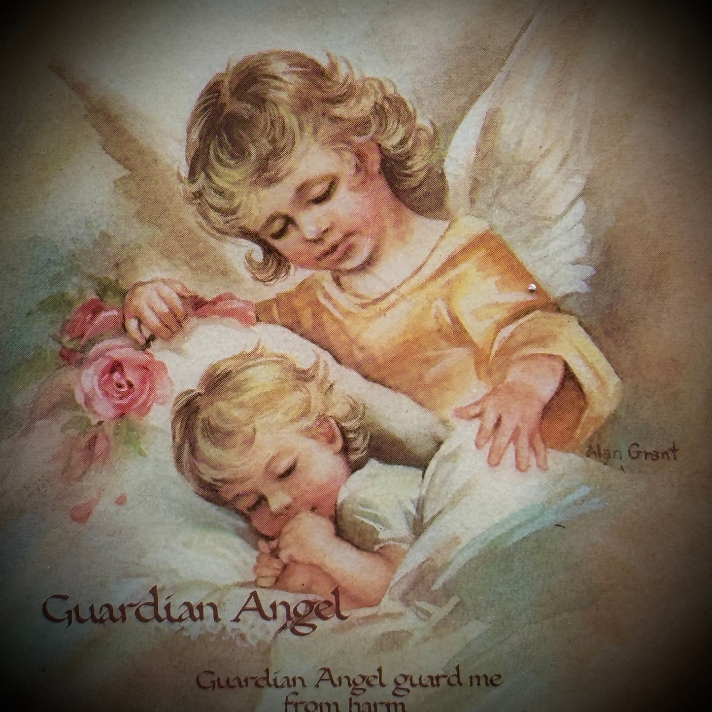 Vintage "Guardian Angel" Plaque Made in USA