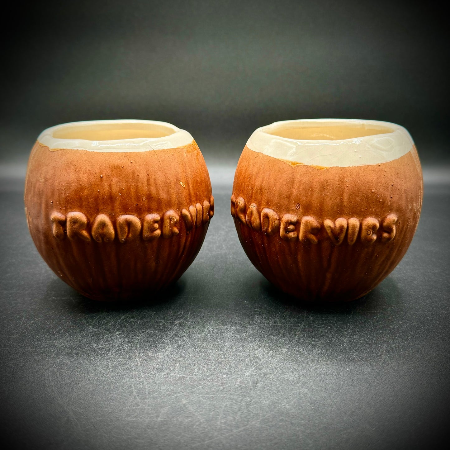 Pair of Vintage Trader Vic's Aloha Tiki Mugs