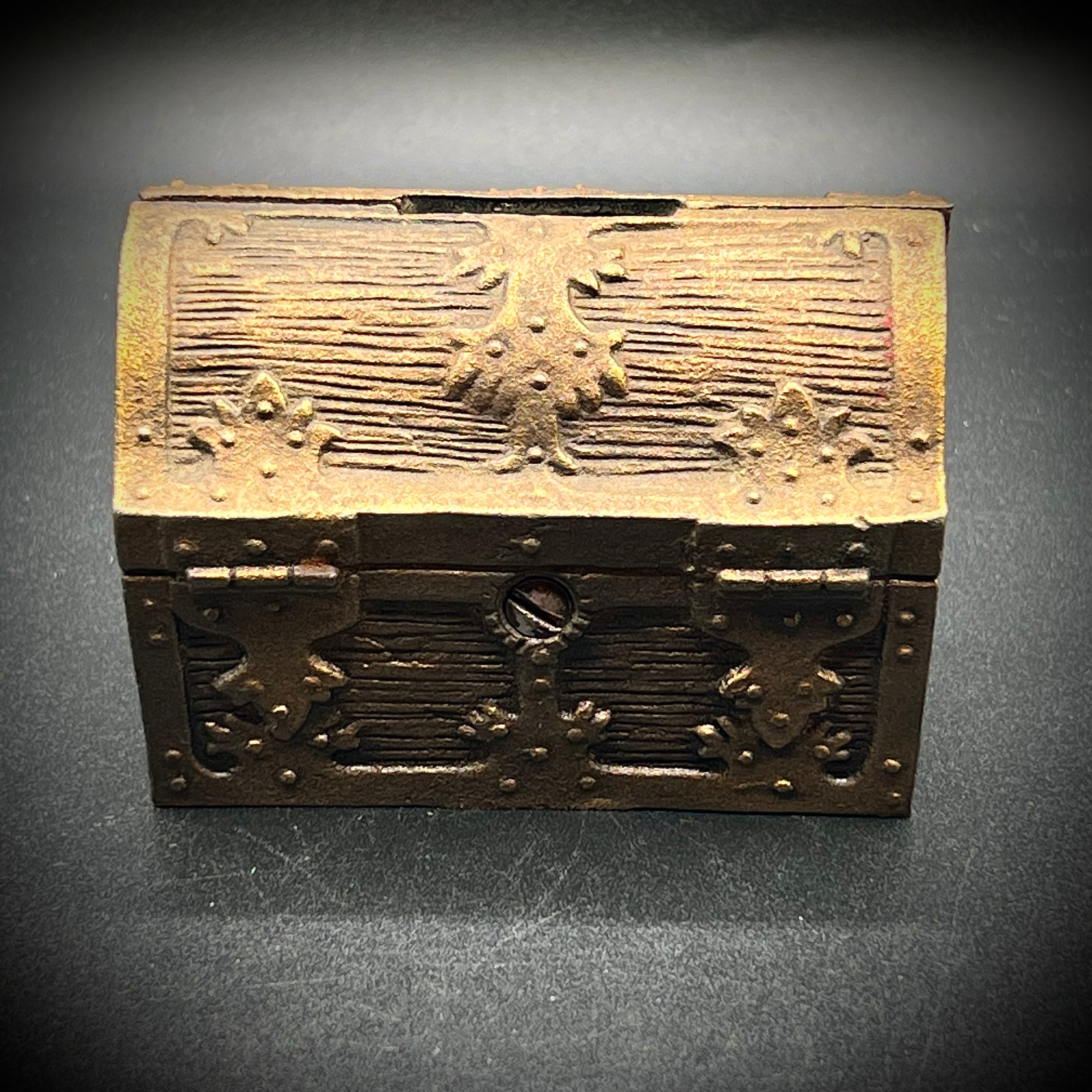 Vintage Cast Iron Treasure Chest Bank Picker Road Boutique