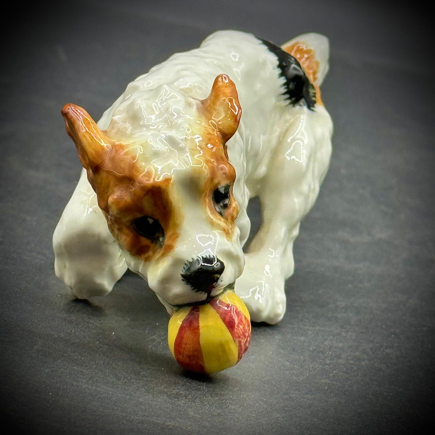Vintage Royal Daulton "Animals in Motion" Dog with Ball Figurine