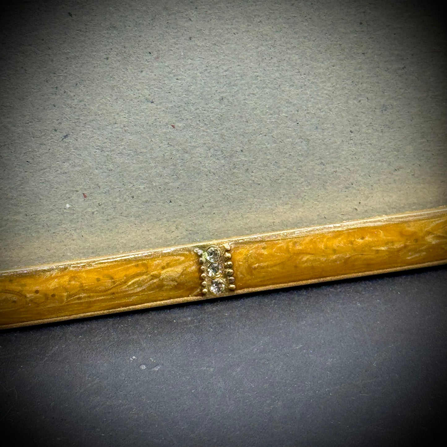 Vintage Enamel & Rhinestone Frame