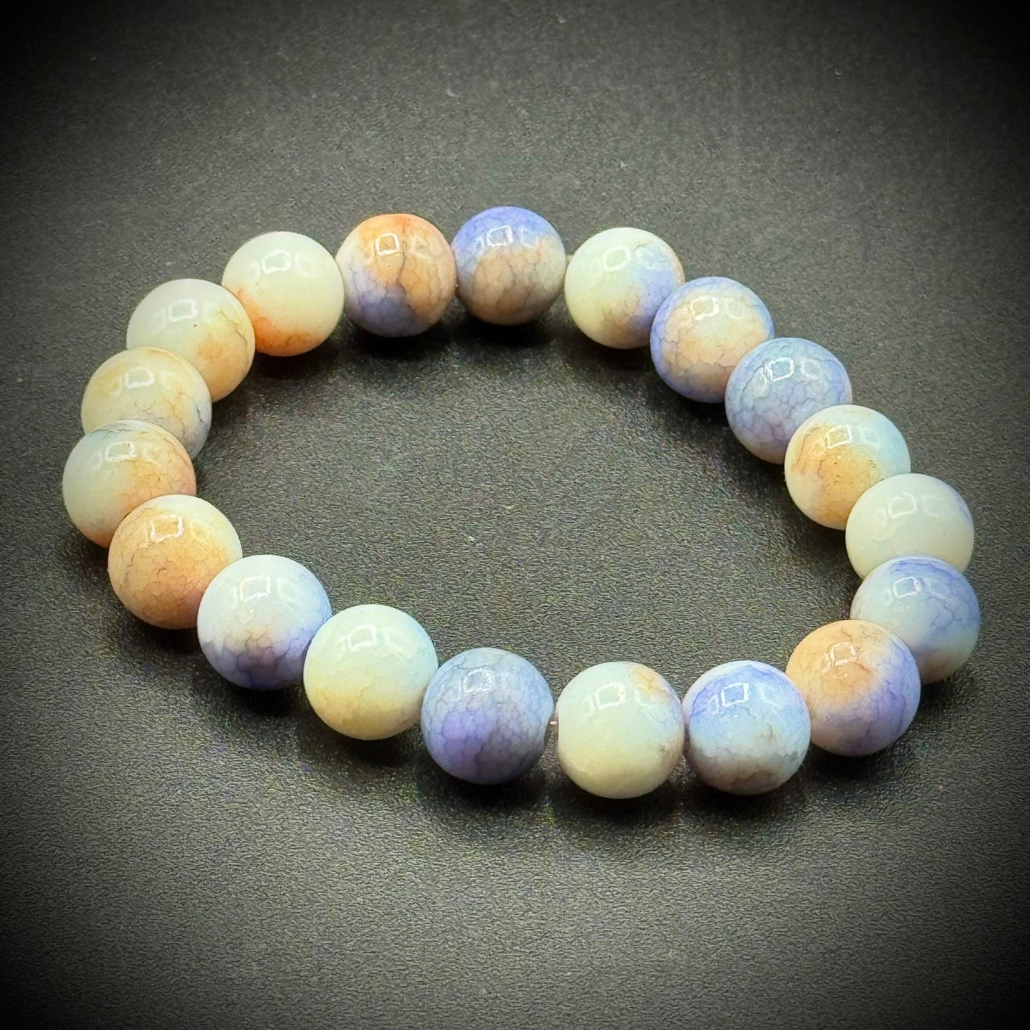Polished Agate Bead Expanding Bracelet