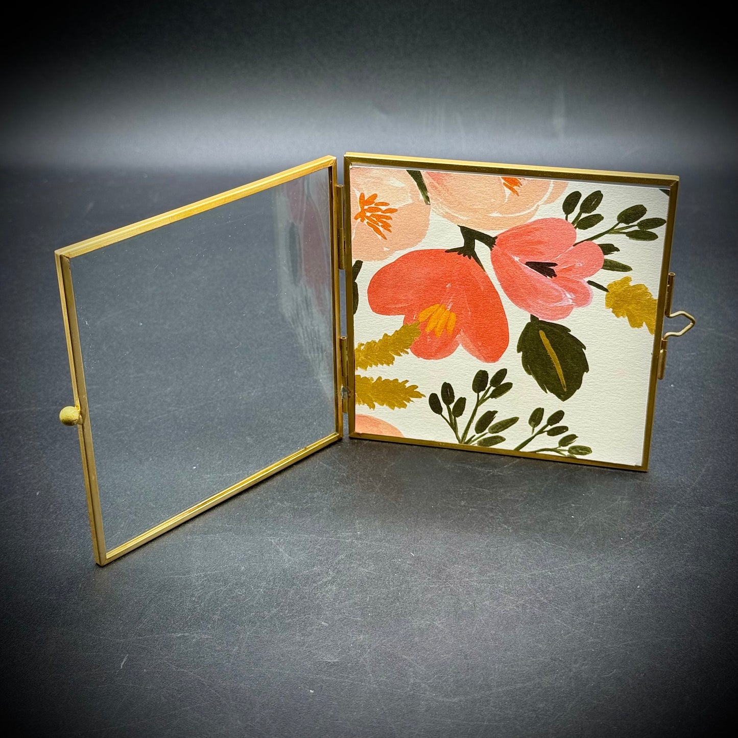 Gold Tone Frame with Latch Opening