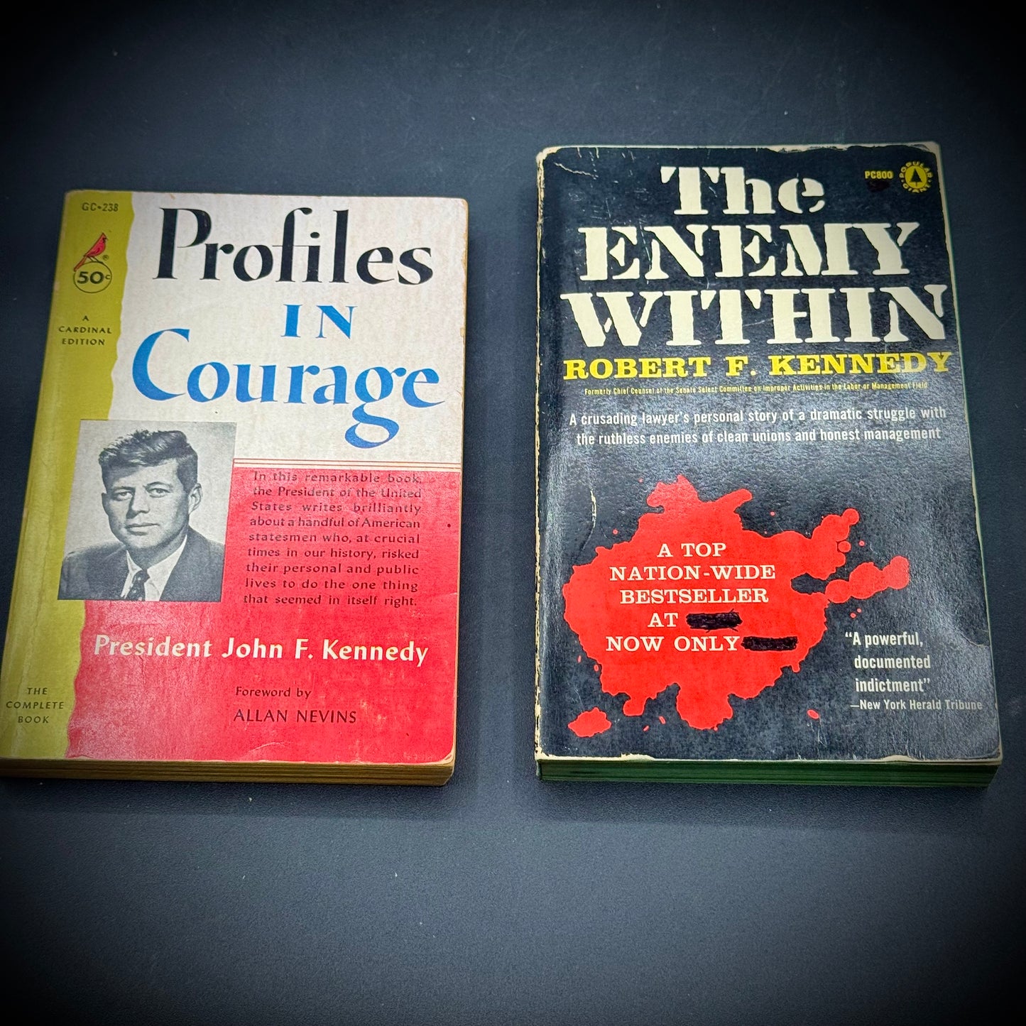 Set of 3 Vintage Books by John F. Kennedy & Robert F. Kennedy