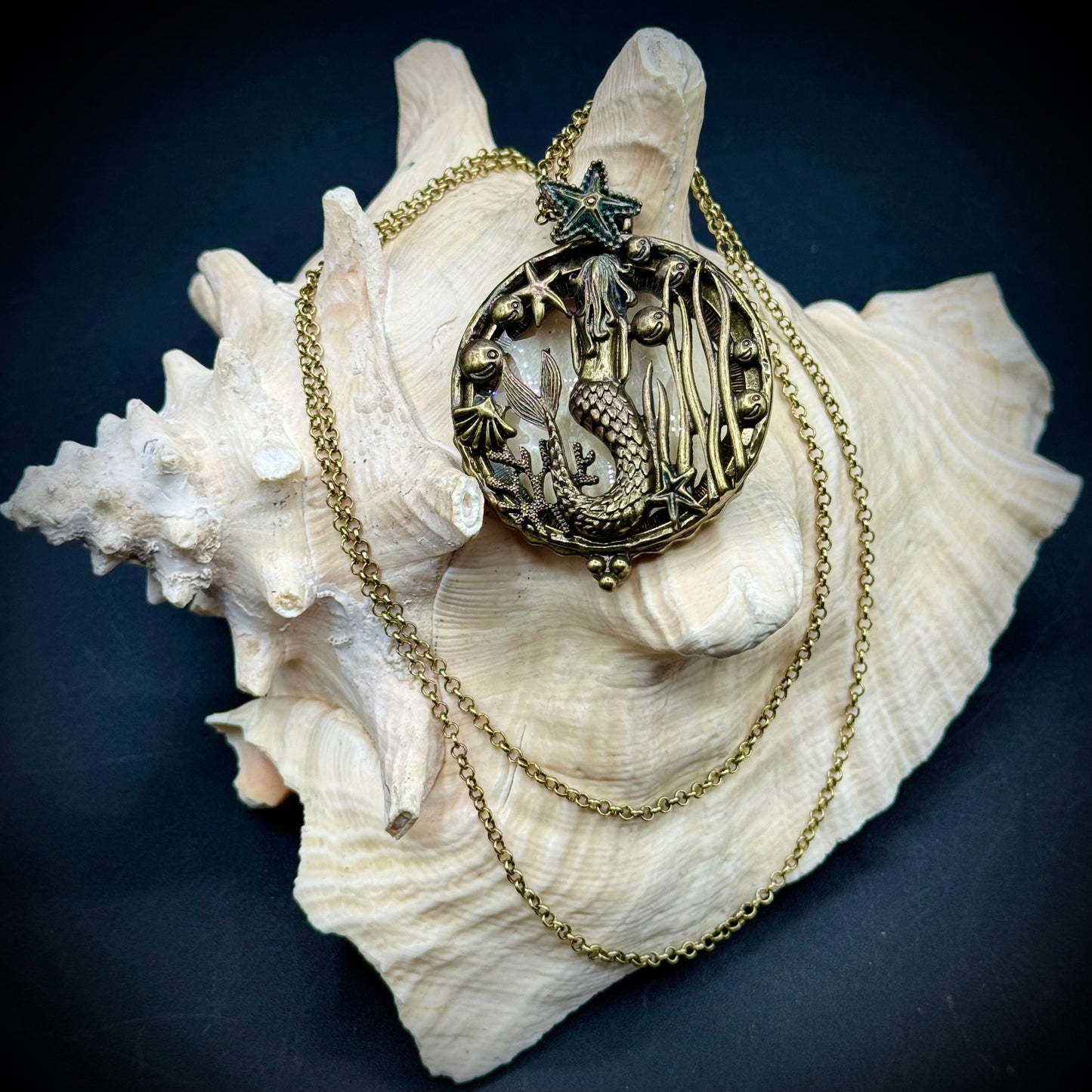 Mermaid Pendant & Magnifying Glass