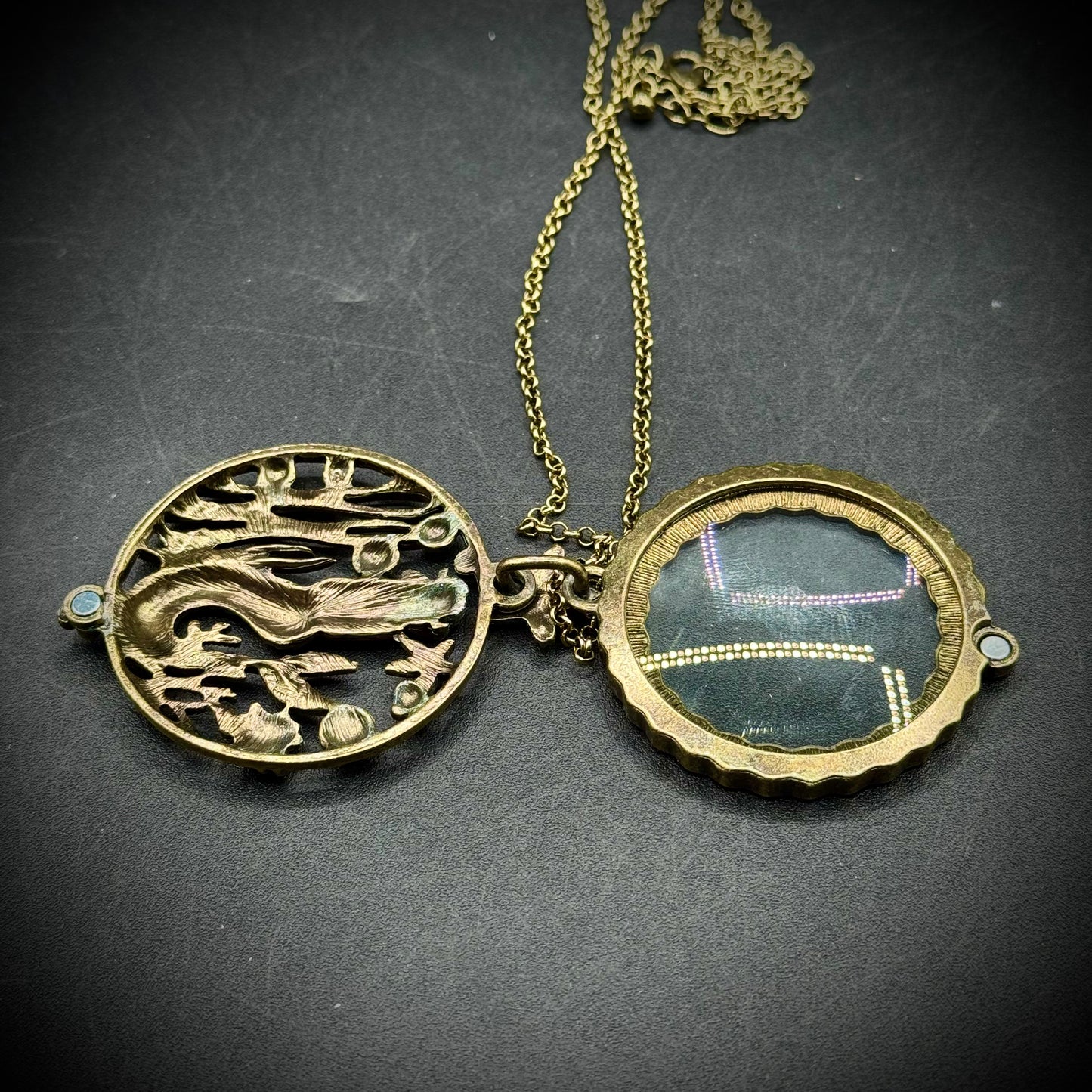 Mermaid Pendant & Magnifying Glass