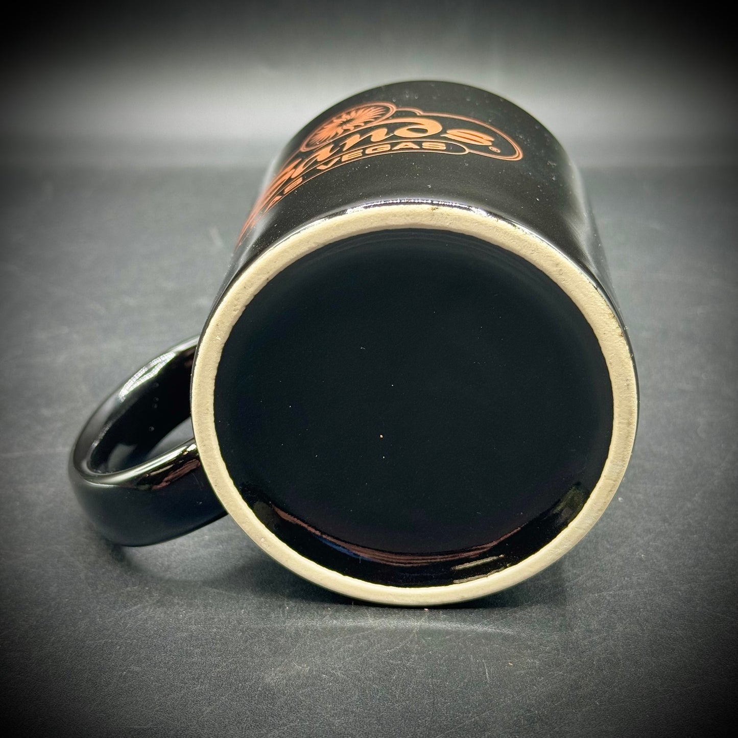 RARE Vintage Sands Las Vegas Black and Gold Coffee Mug