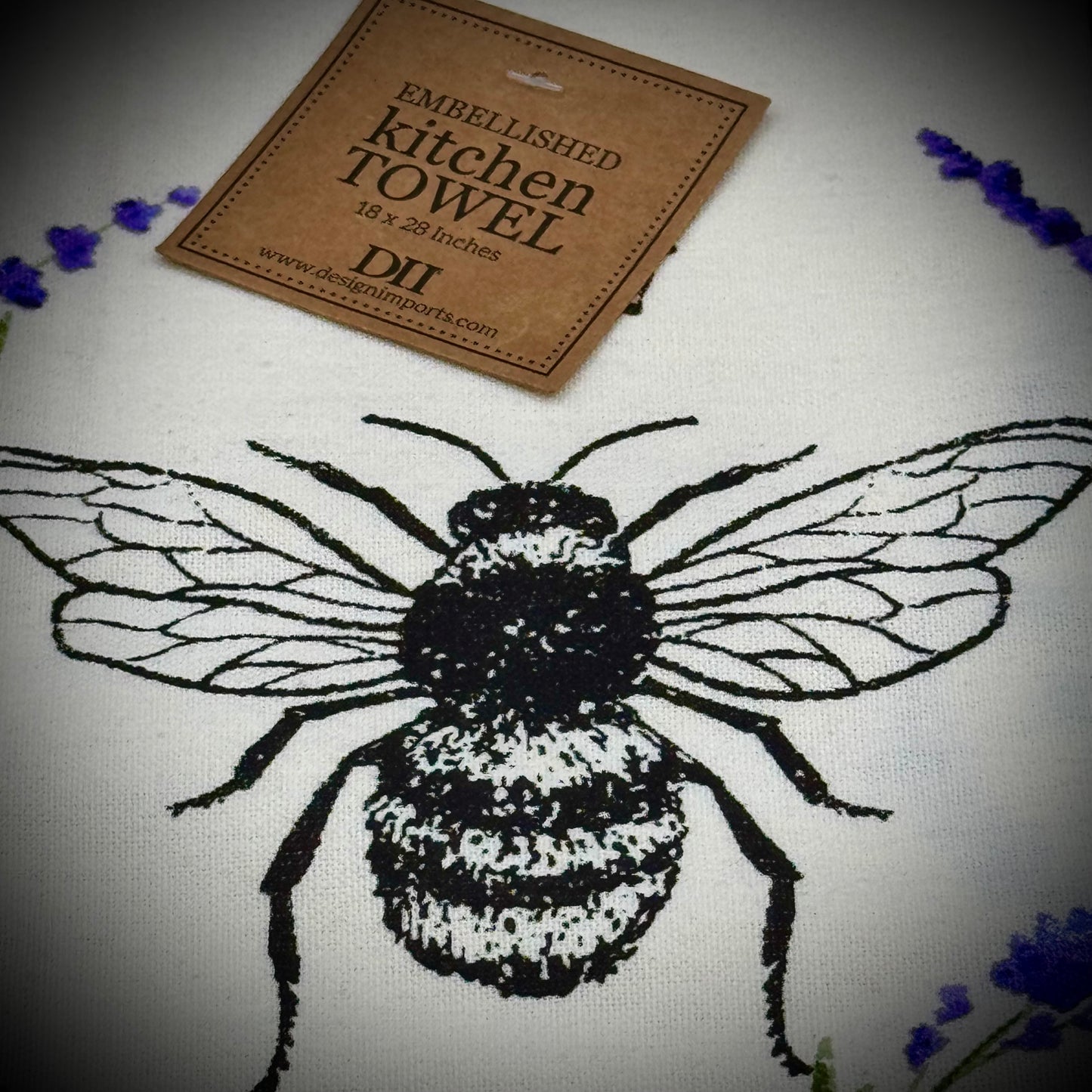 New Embellished Bee Kitchen Towel