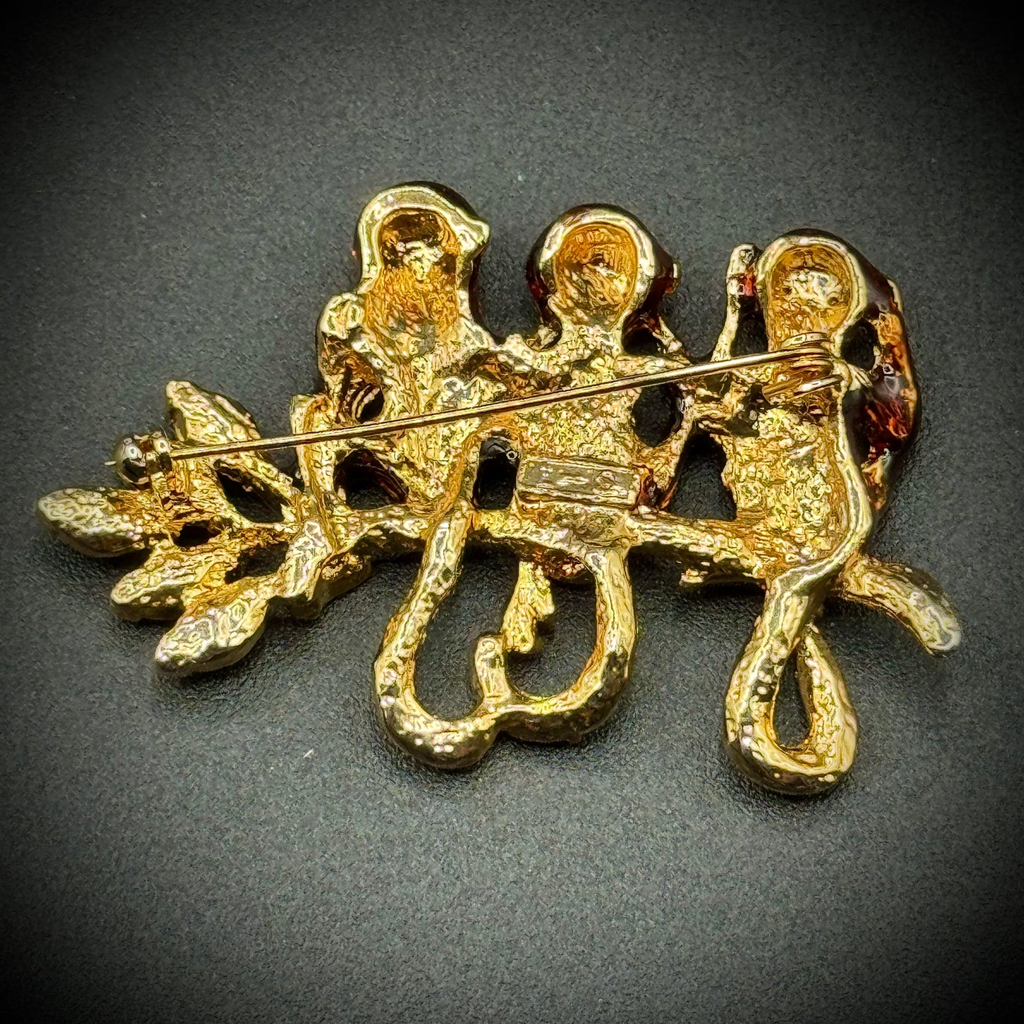 See No Evil, Speak No Evil, Hear No Evil Monkey Brooch