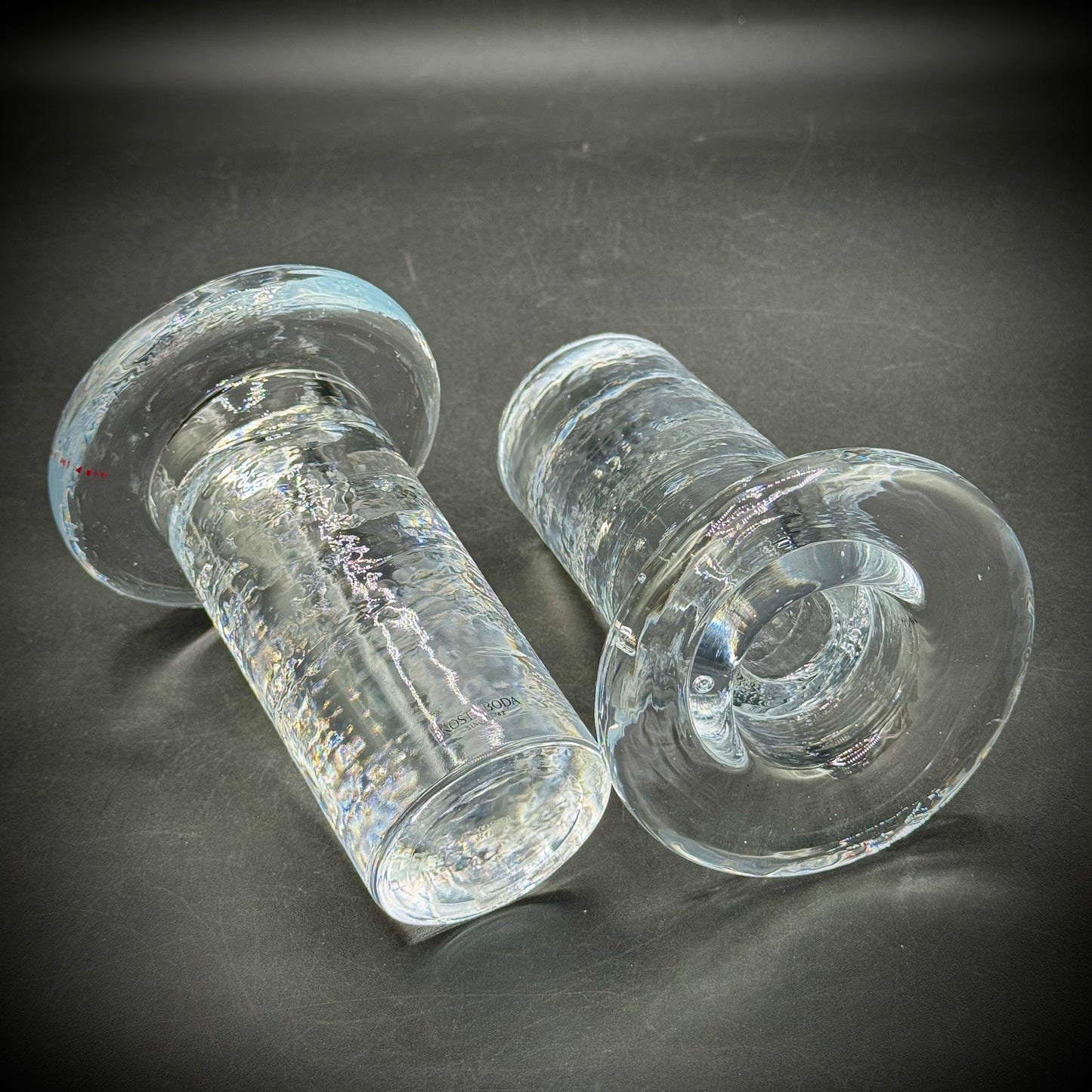 Pair of Kosta Boda Candle Holders