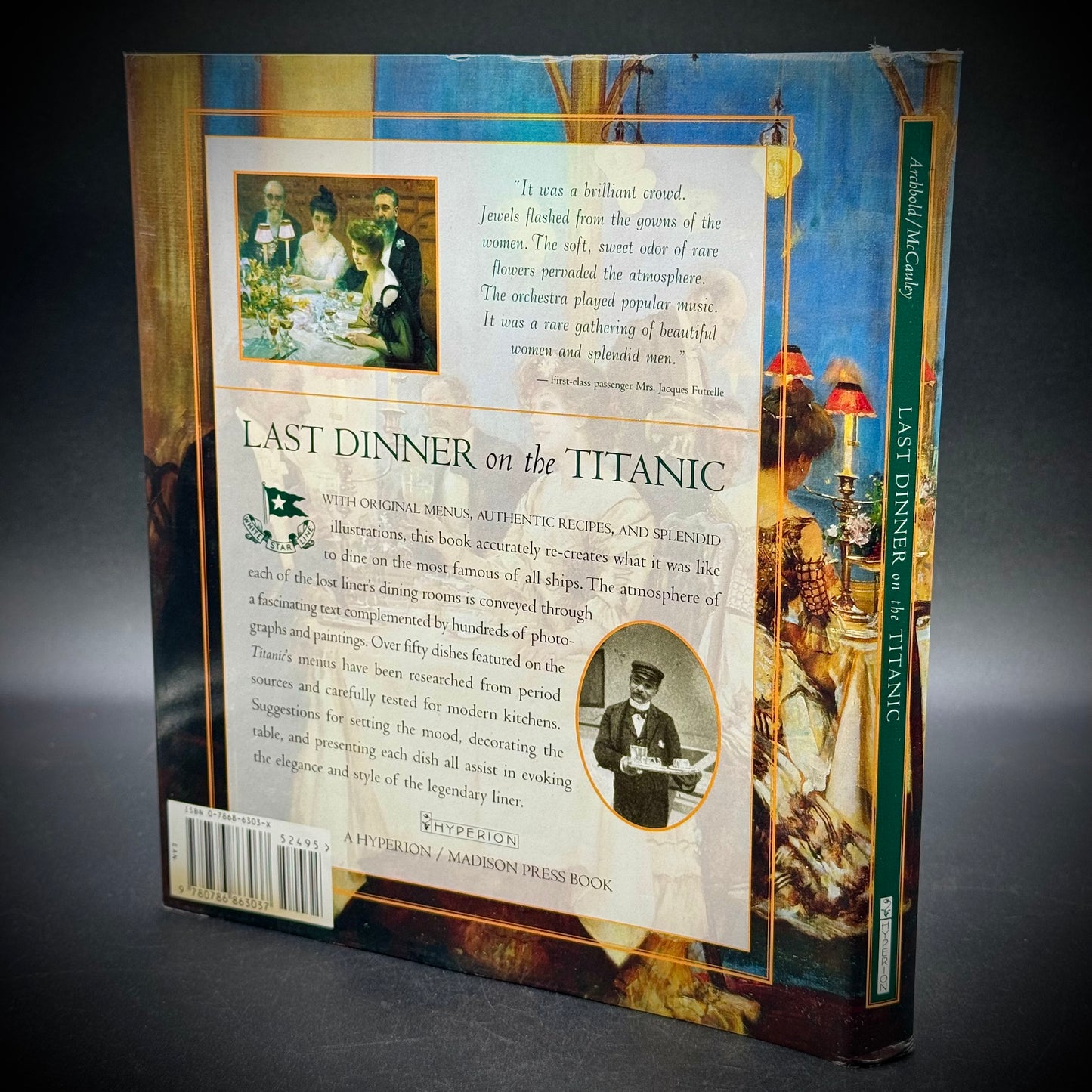 Last Dinner on The Titanic Hard Cover Cookbook