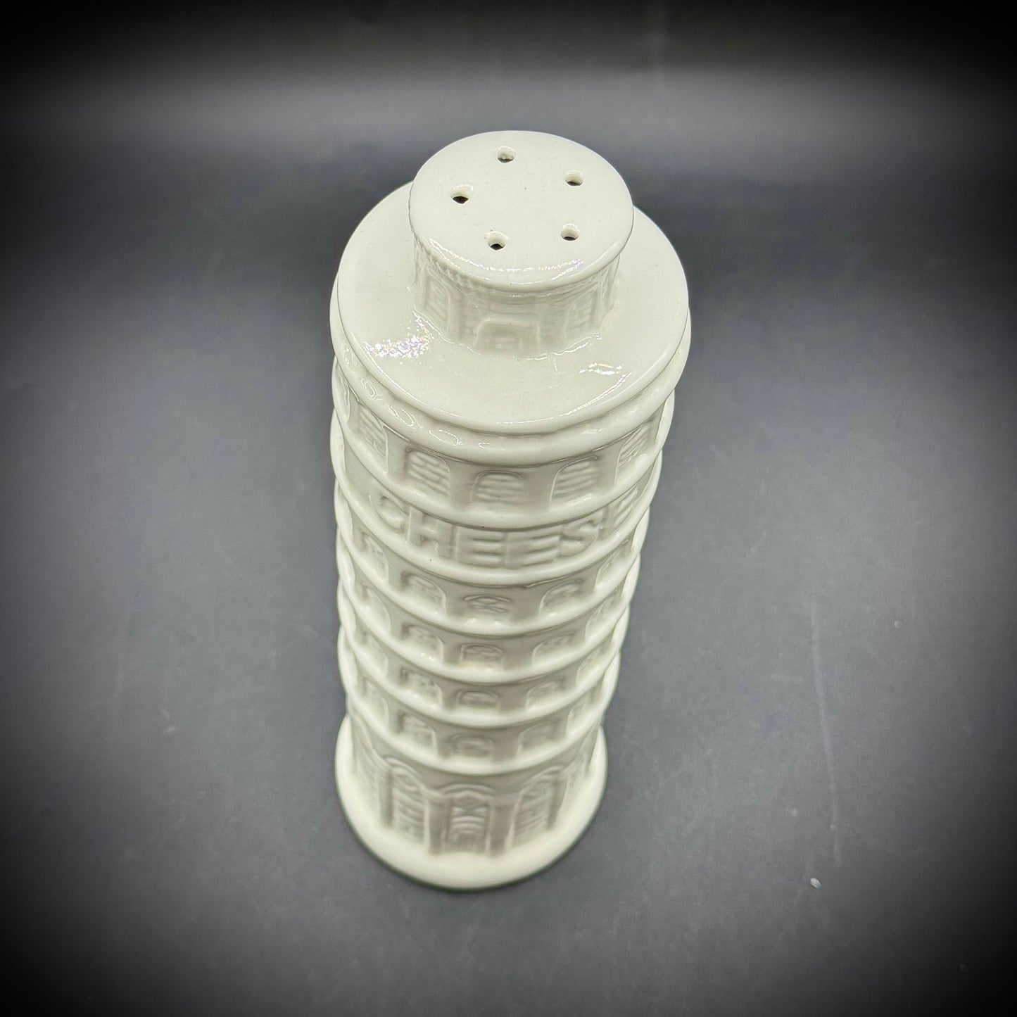 Whimsical Leaning Tower of Pisa Cheese Shaker