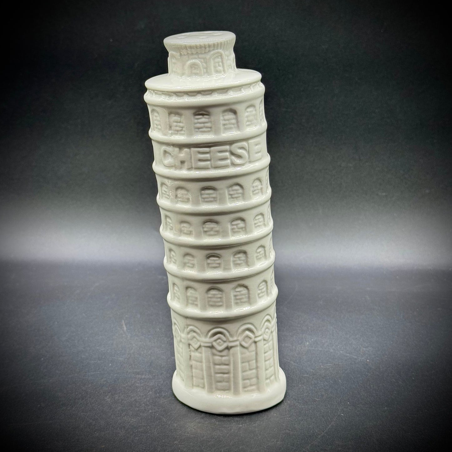 Whimsical Leaning Tower of Pisa Cheese Shaker