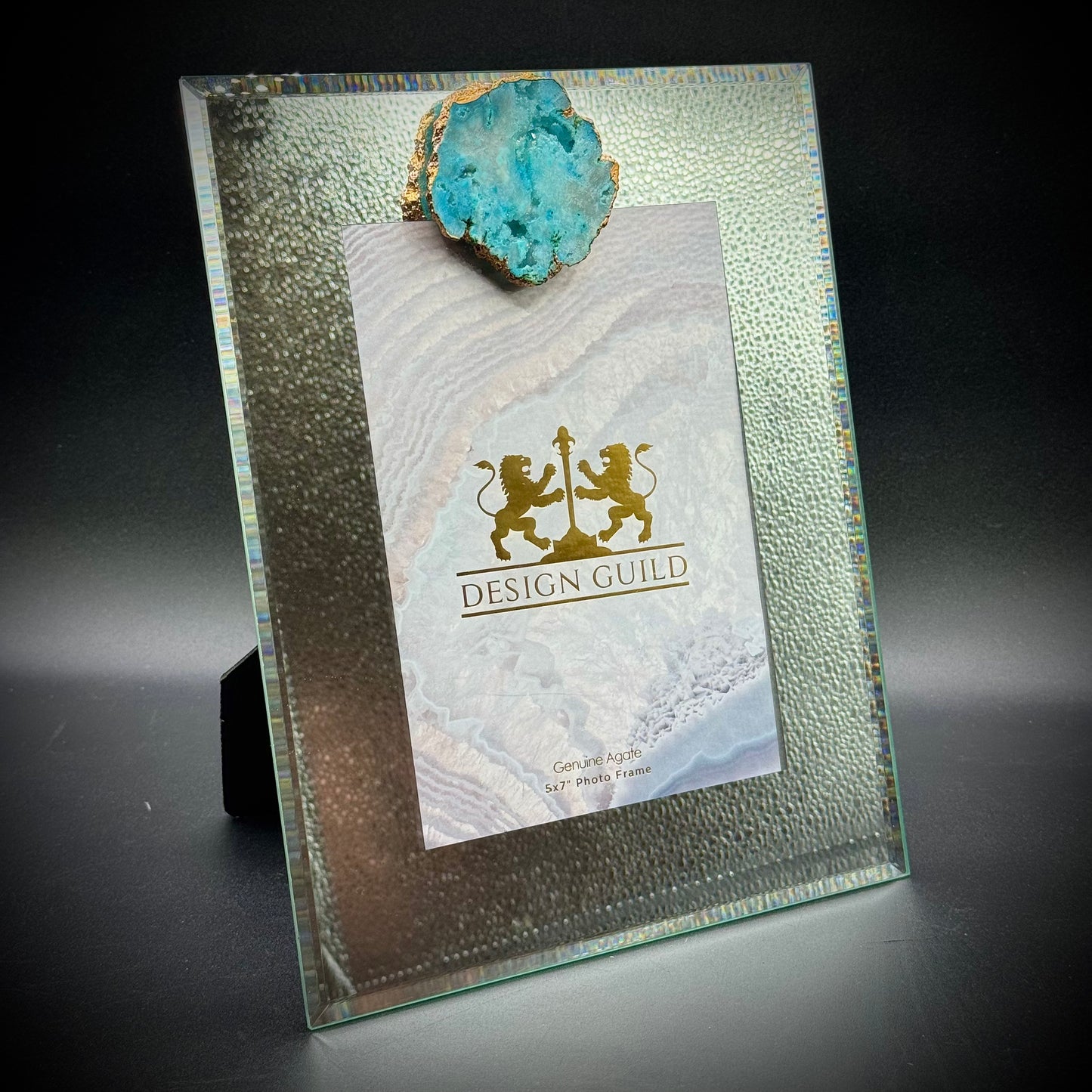 New Design Guild Mirror Frame with Genuine Agate Accent