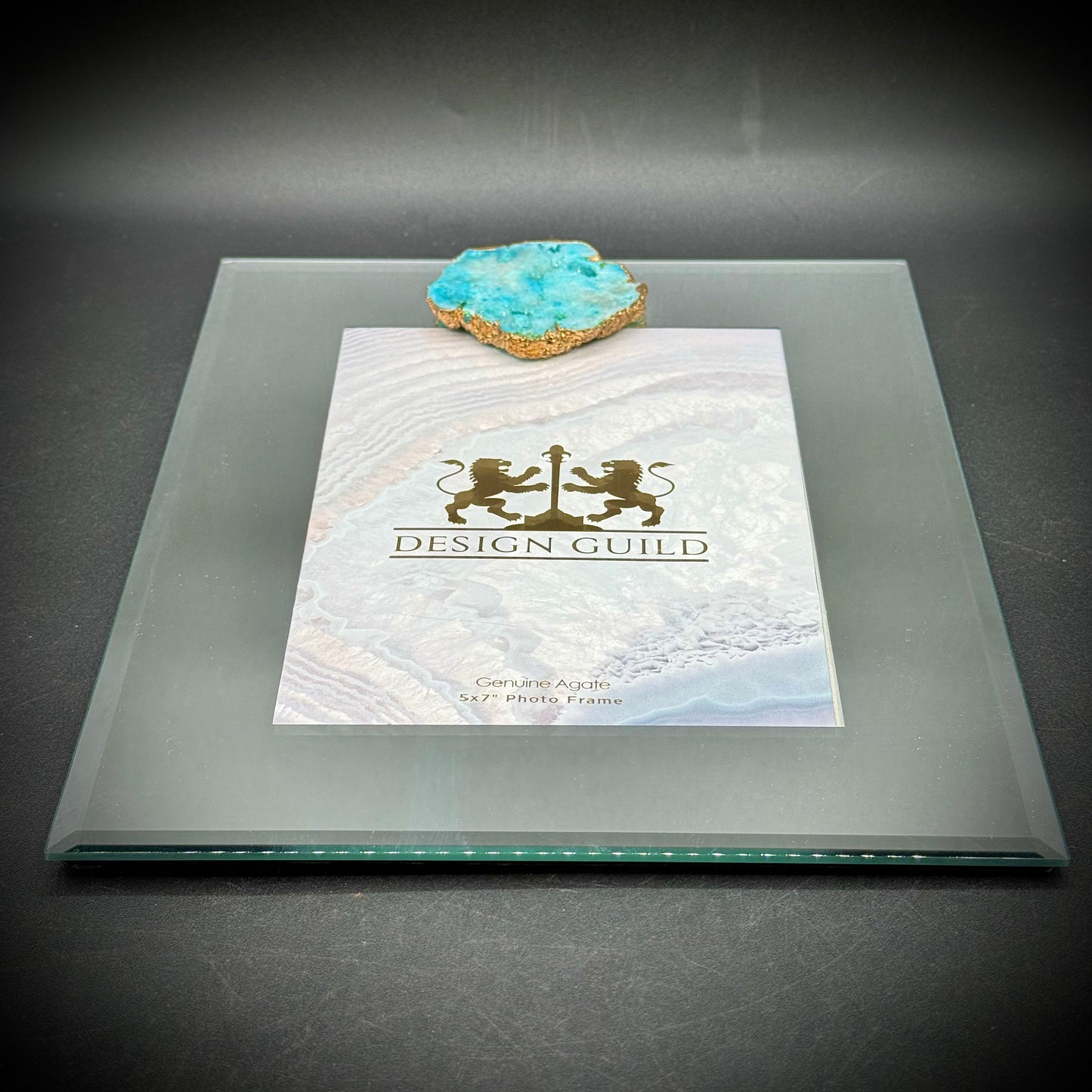 New Design Guild Mirror Frame with Genuine Agate Accent