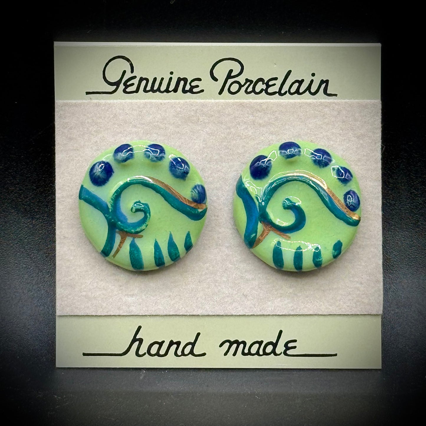 Hand Made Genuine Porcelain Earrings