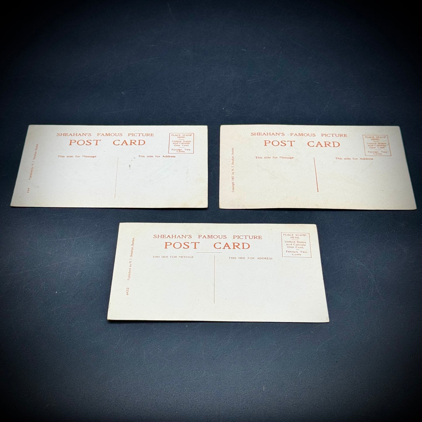 Three Unused Antique Postcards c. 1910 Set #1