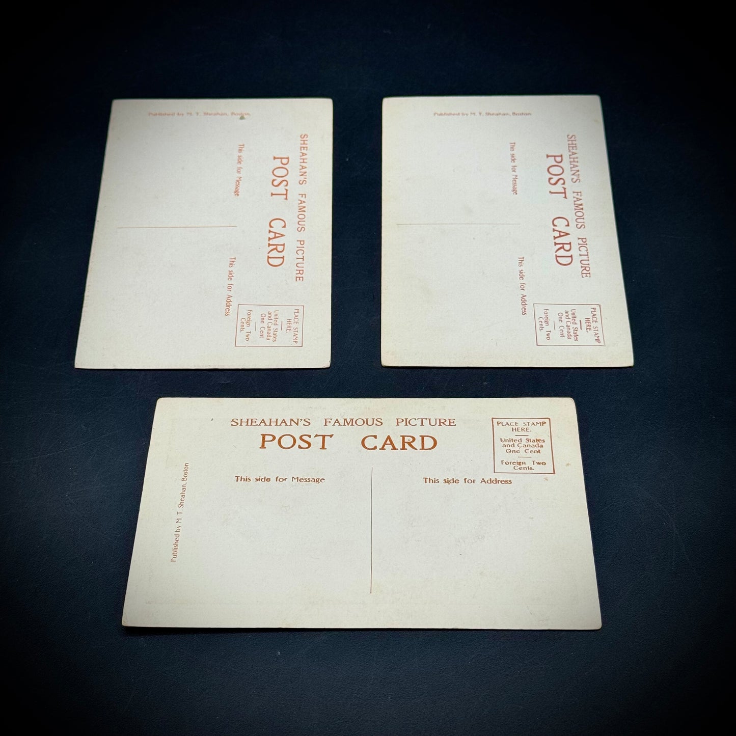 Three Unused Antique Postcards c. 1910 Set #2