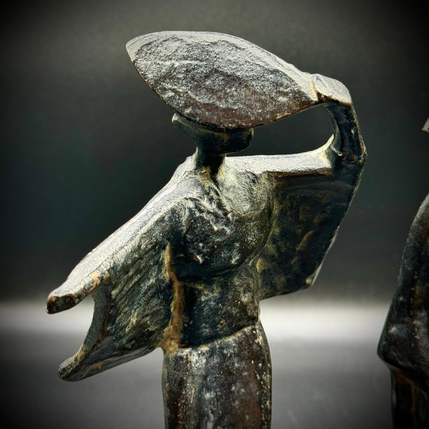 Japanese Iron Sculptures of Awaodori Dancing Figures by Keiten Takahashi