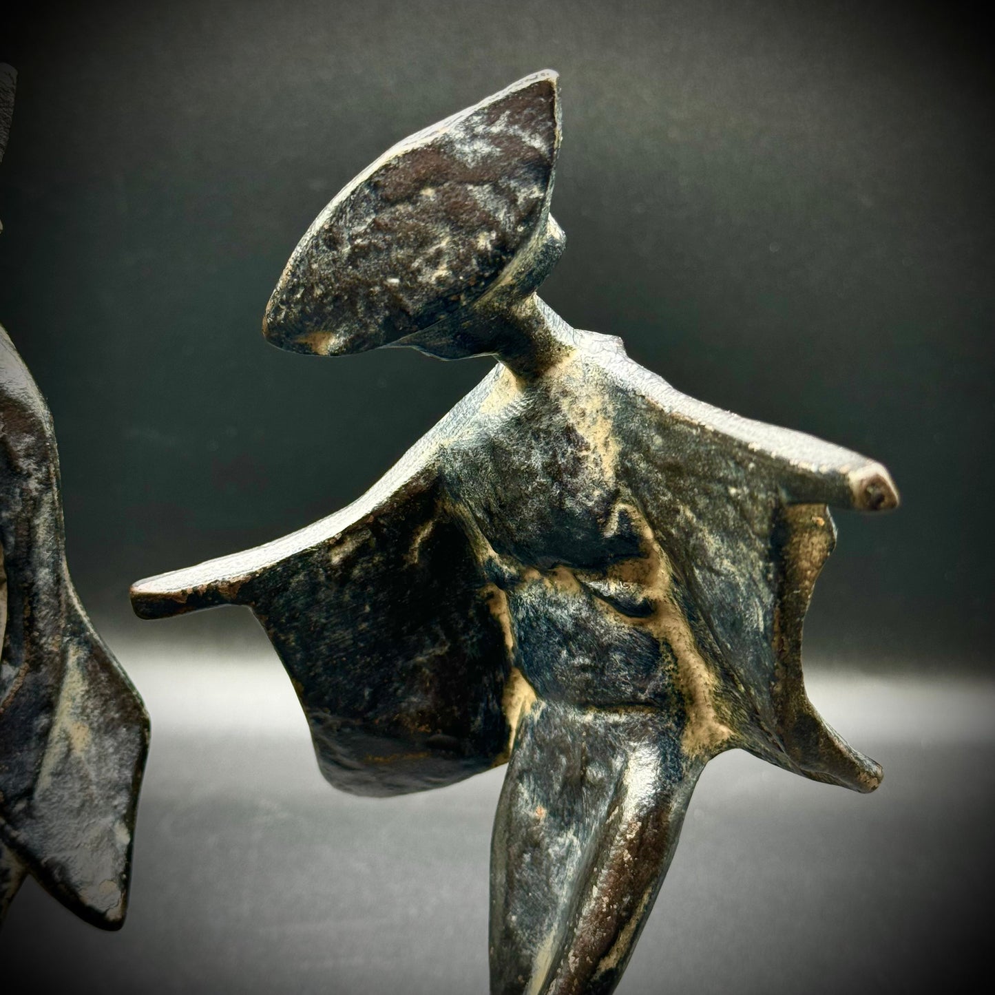 Japanese Iron Sculptures of Awaodori Dancing Figures by Keiten Takahashi