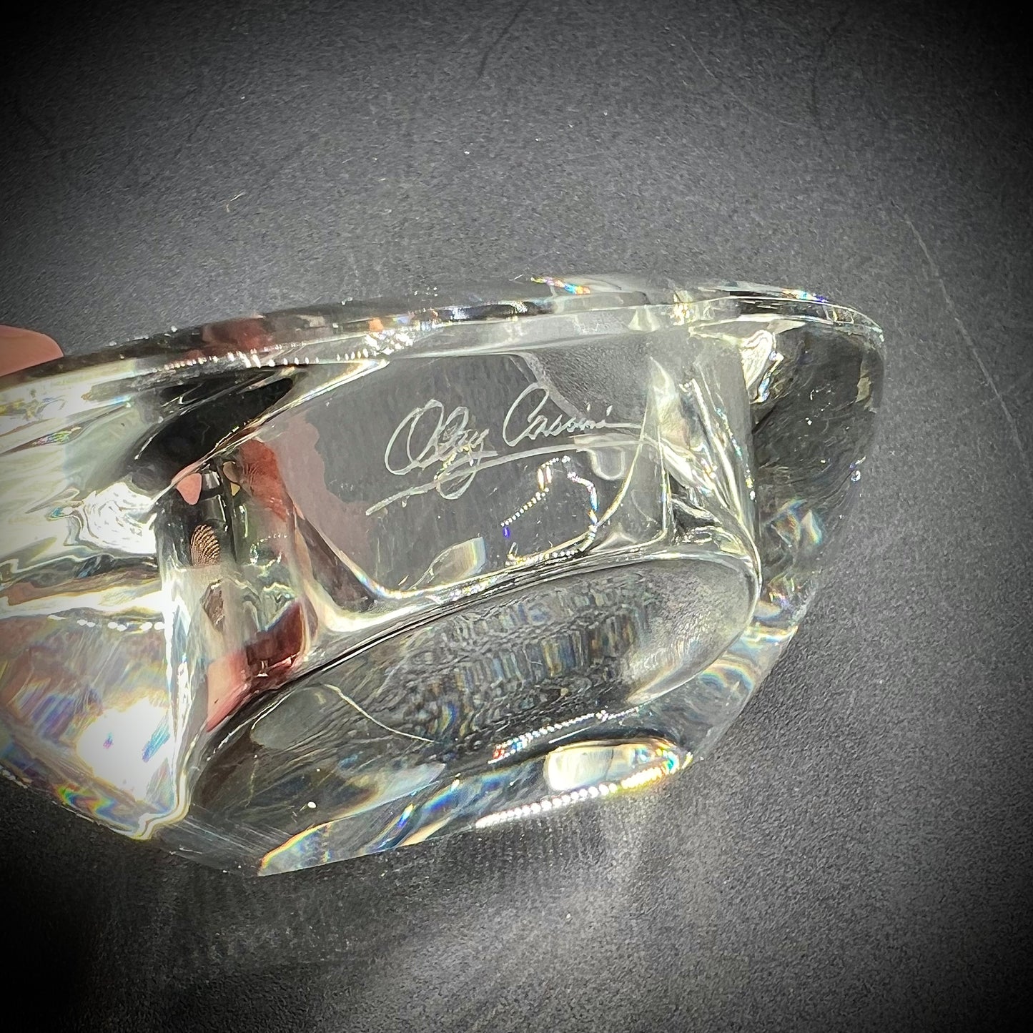 Pair of Oleg Cassini Crystal Votives