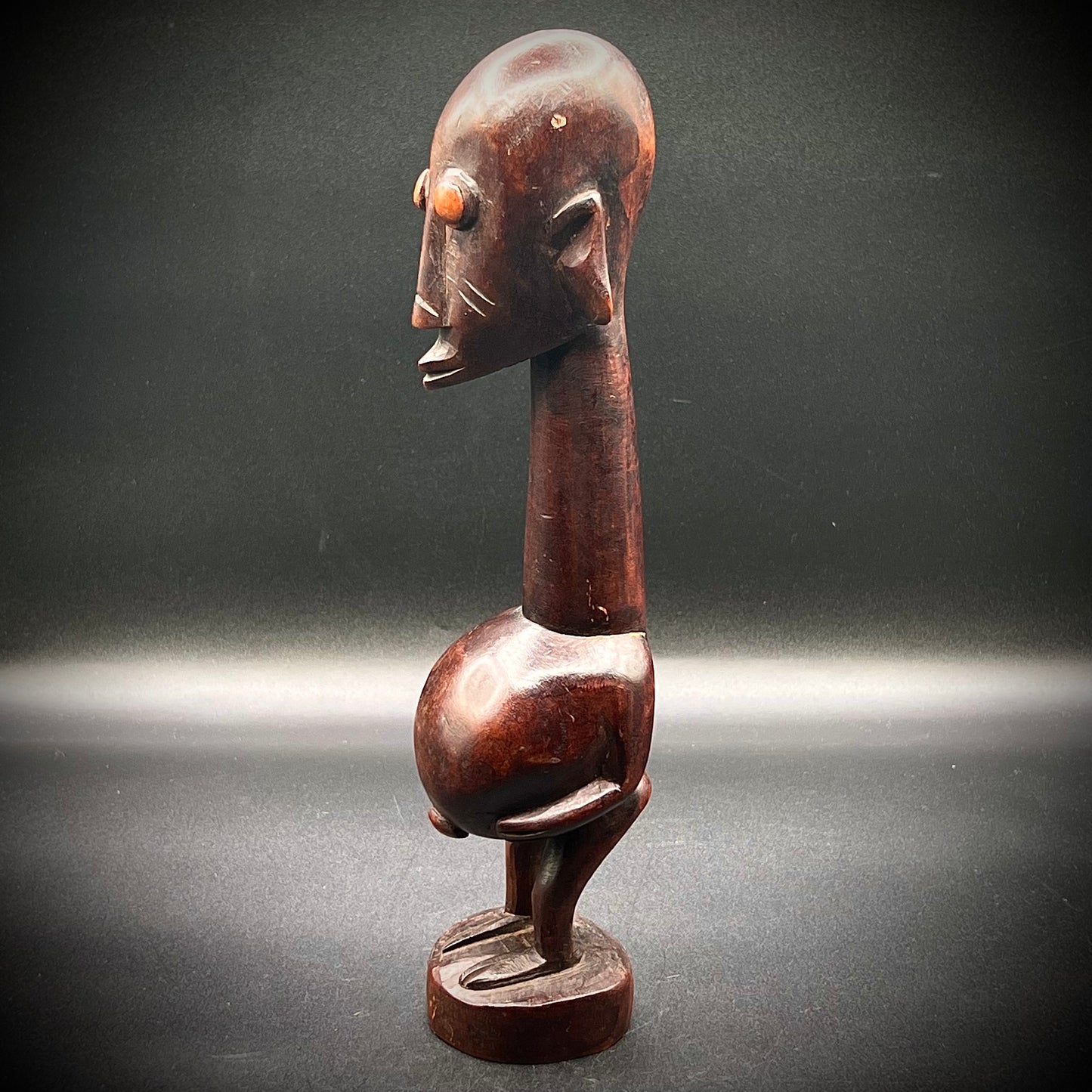1940s Hand Carved Wood African Statue