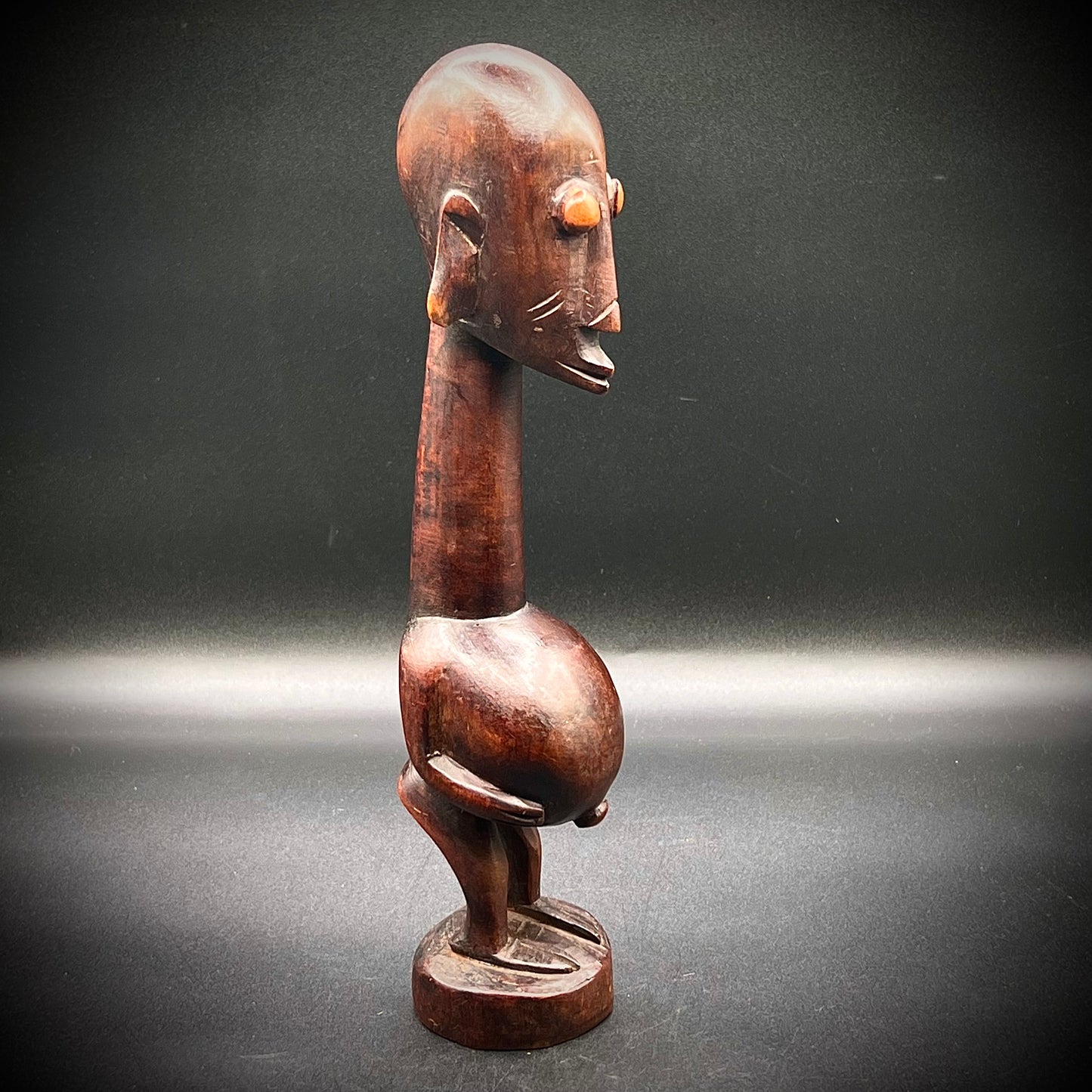 1940s Hand Carved Wood African Statue