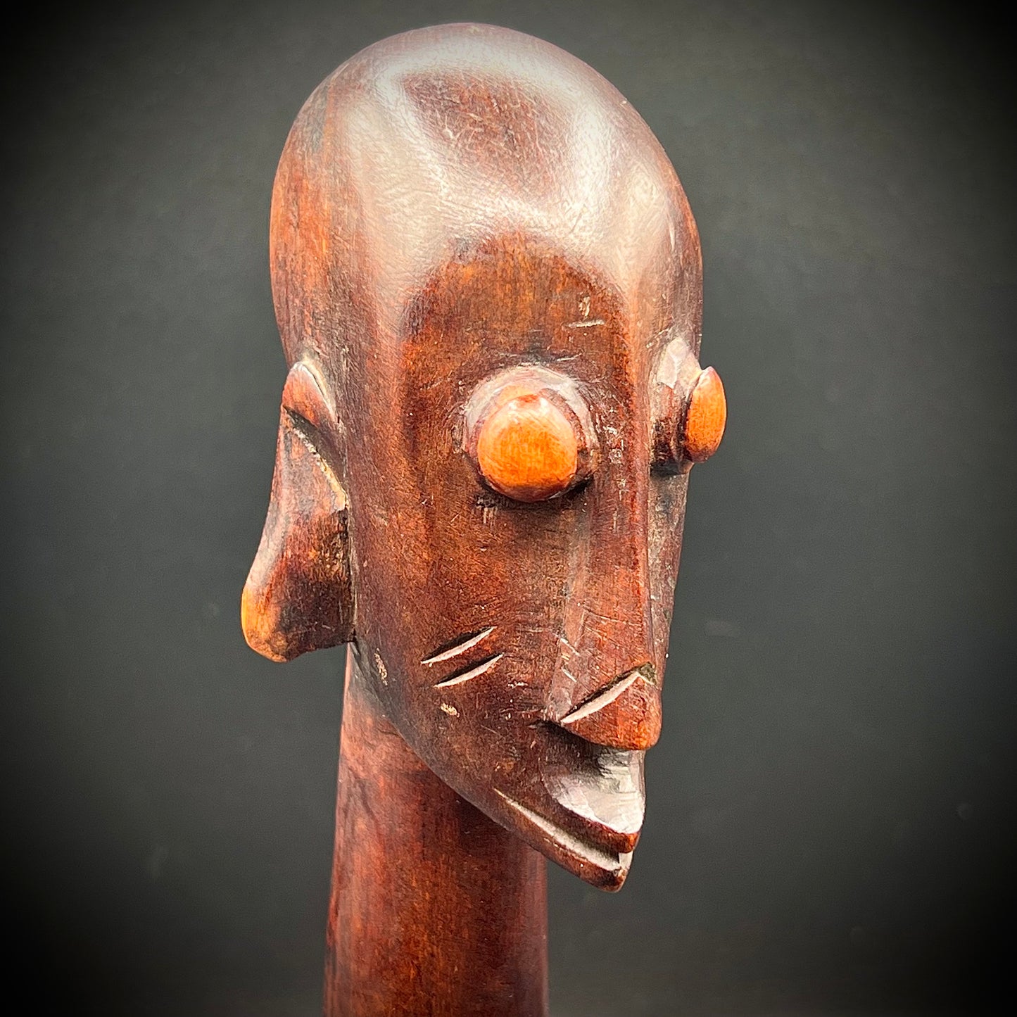 1940s Hand Carved Wood African Statue