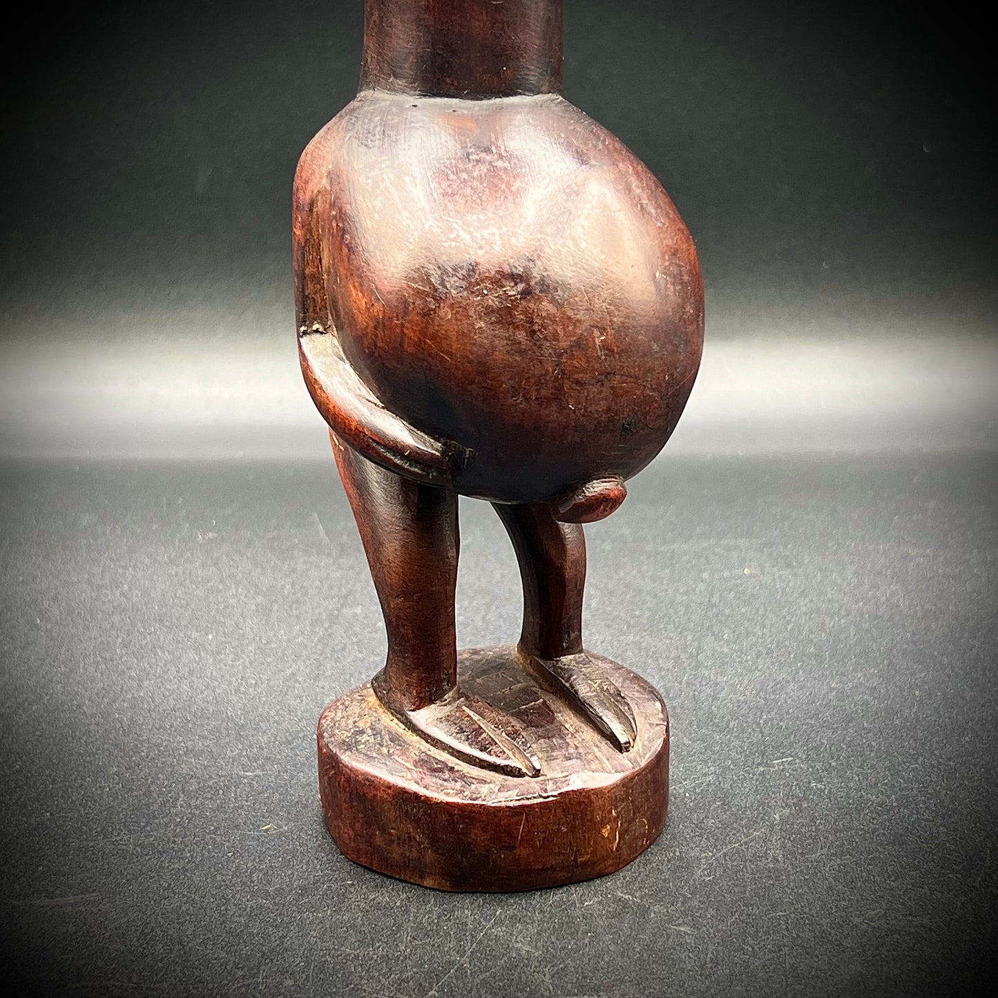 1940s Hand Carved Wood African Statue