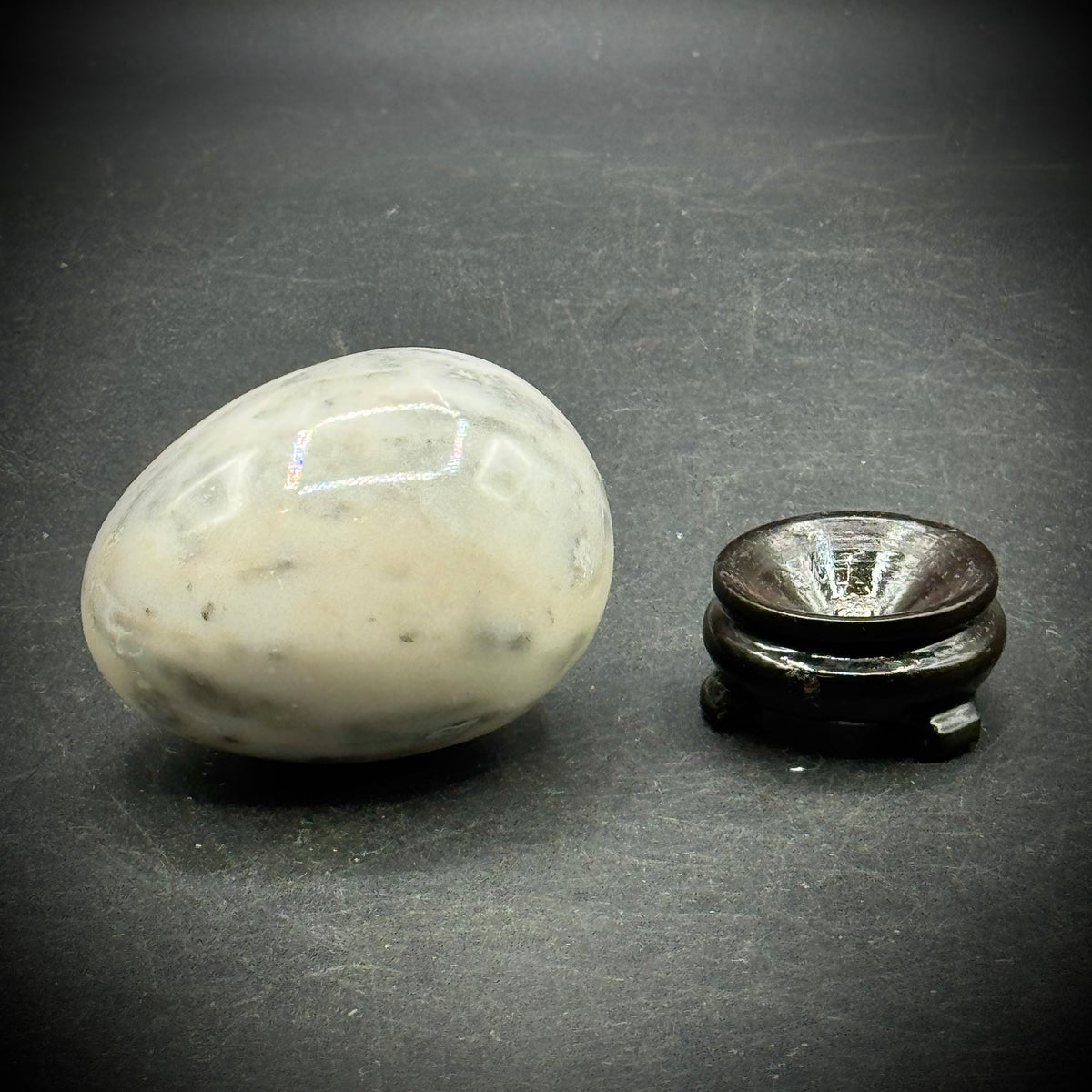 Polished Marble Egg on Base #2