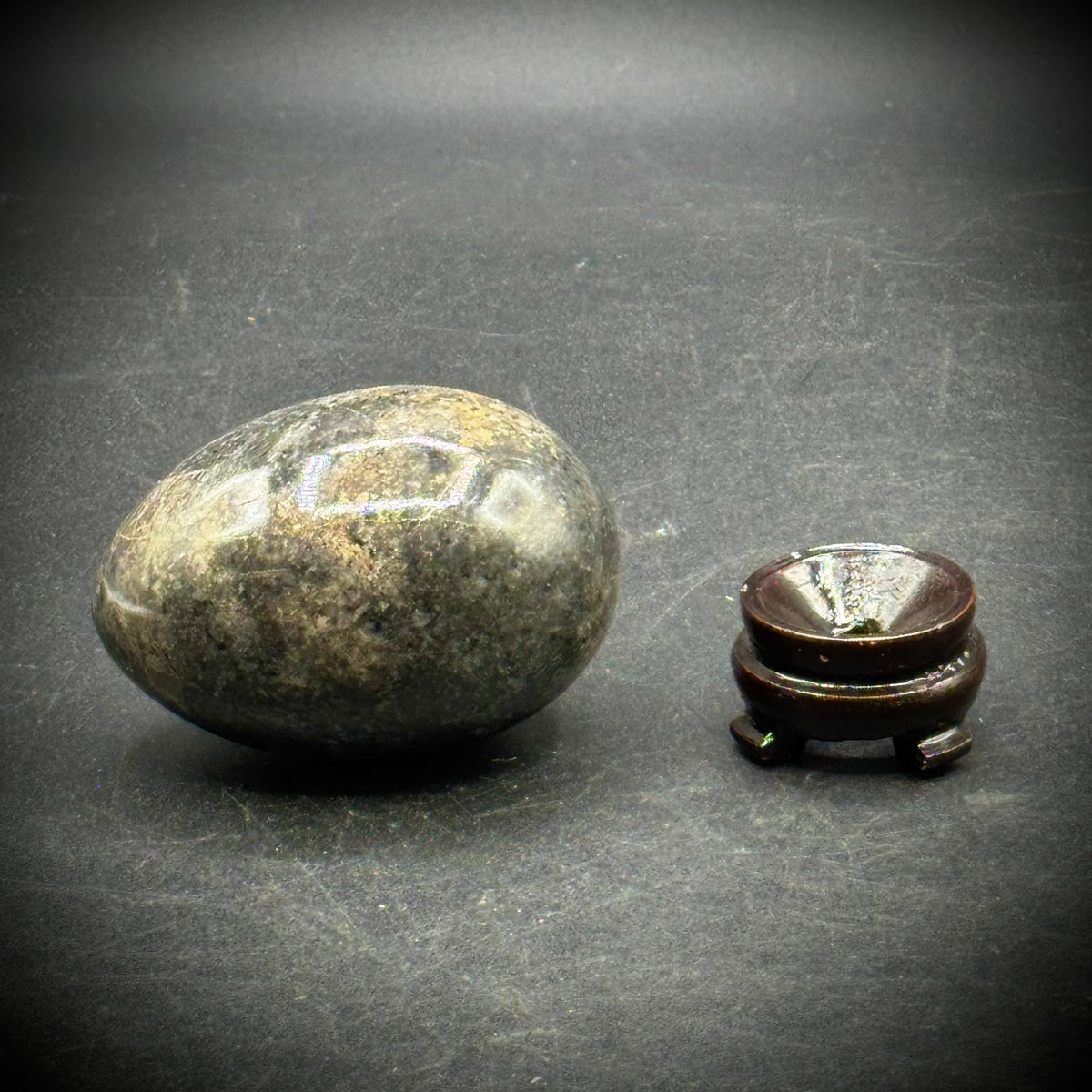 Polished Marble Egg on Base #3