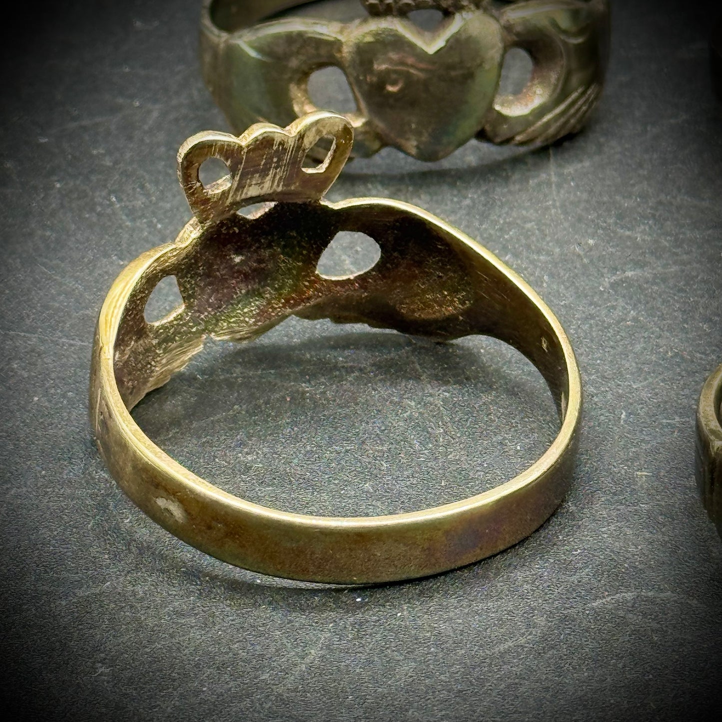 Set of 6 Silver Plated Irish Claddagh Napkin Rings