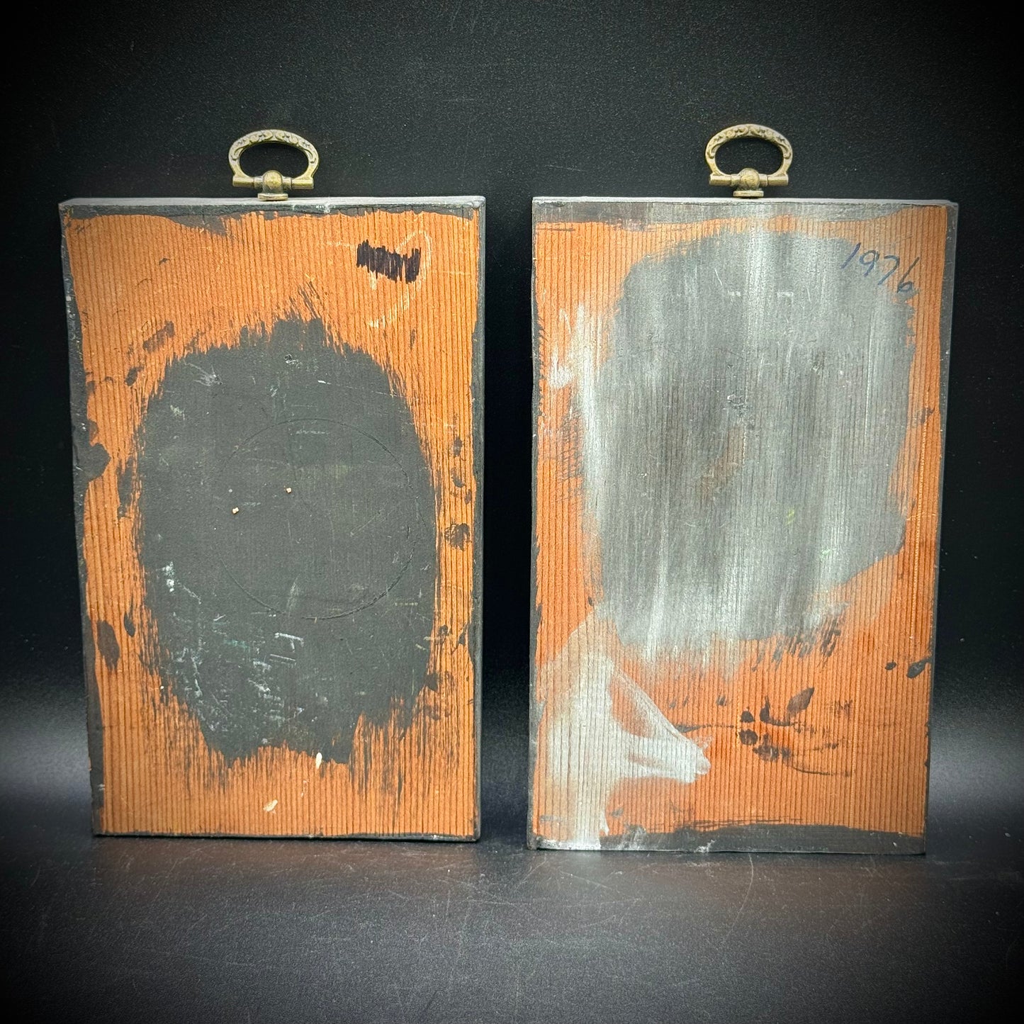 Set of 2 Original Paintings on Wood by Artist JoAnn Ehlers