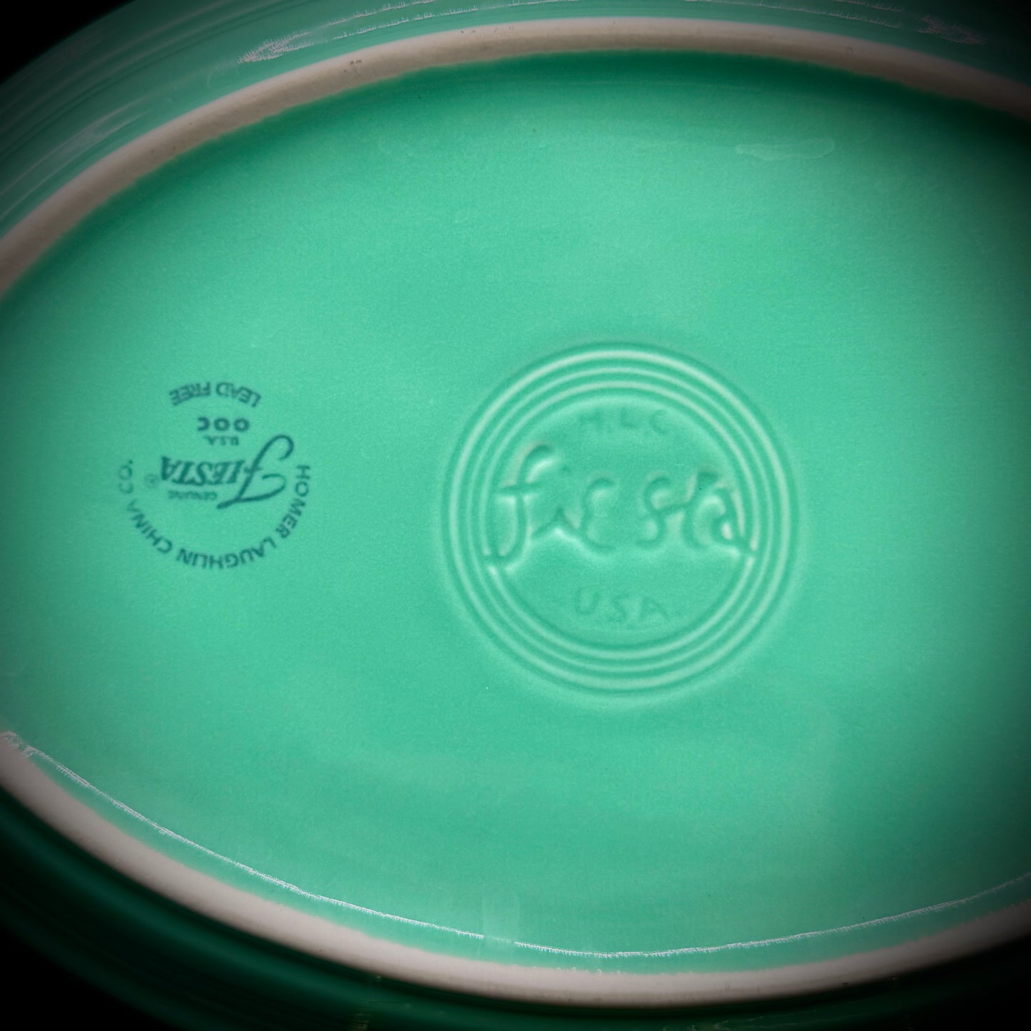 Pair of Fiesta Lime Green Plates