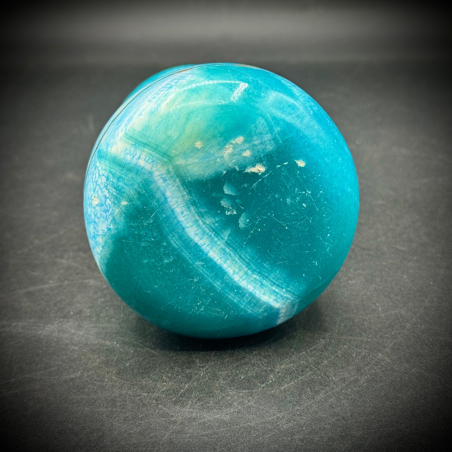 Blue Calcite Carved Vase